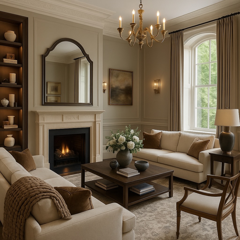 moody living room decor