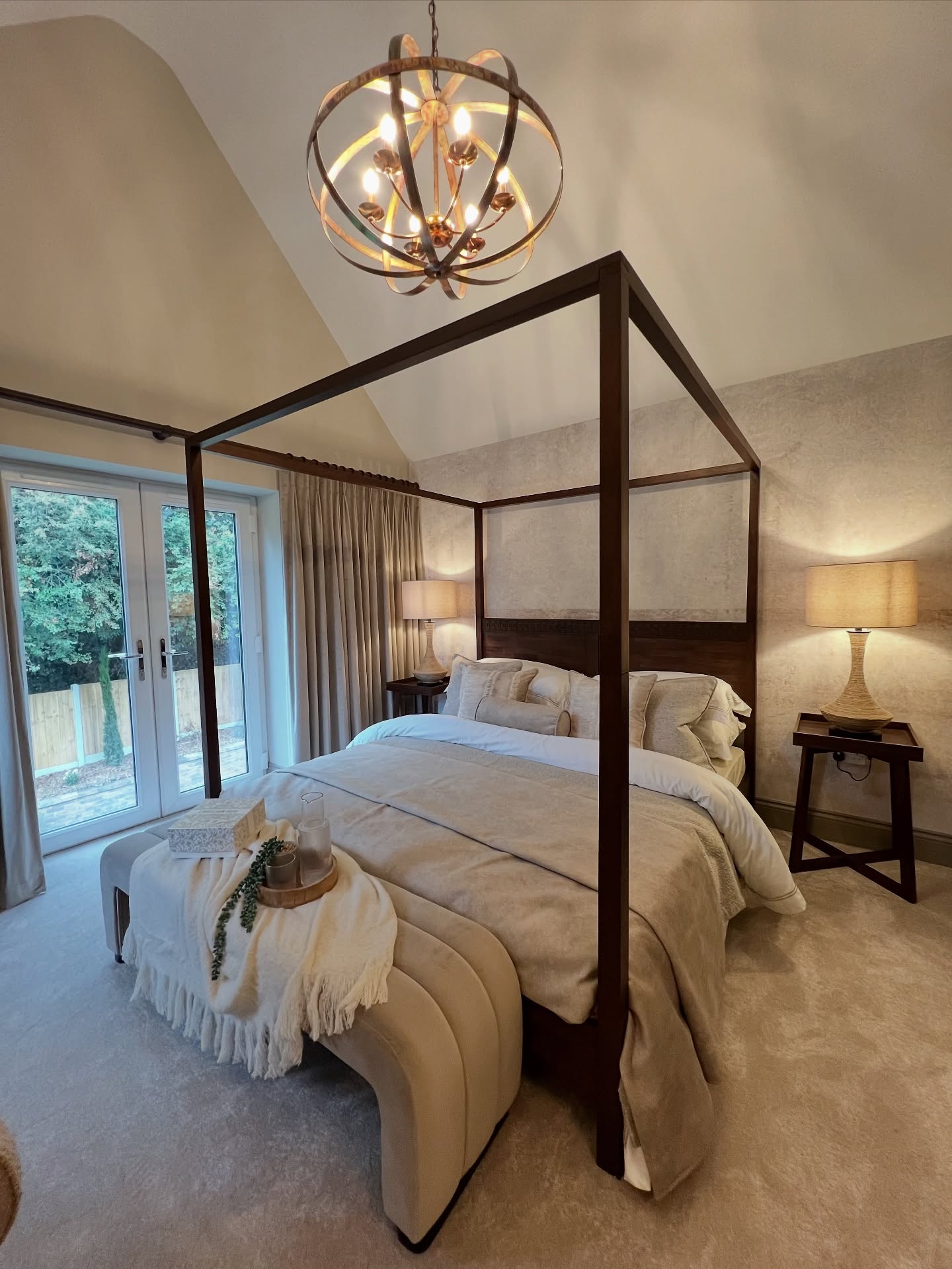 vaulted ceiling bedroom