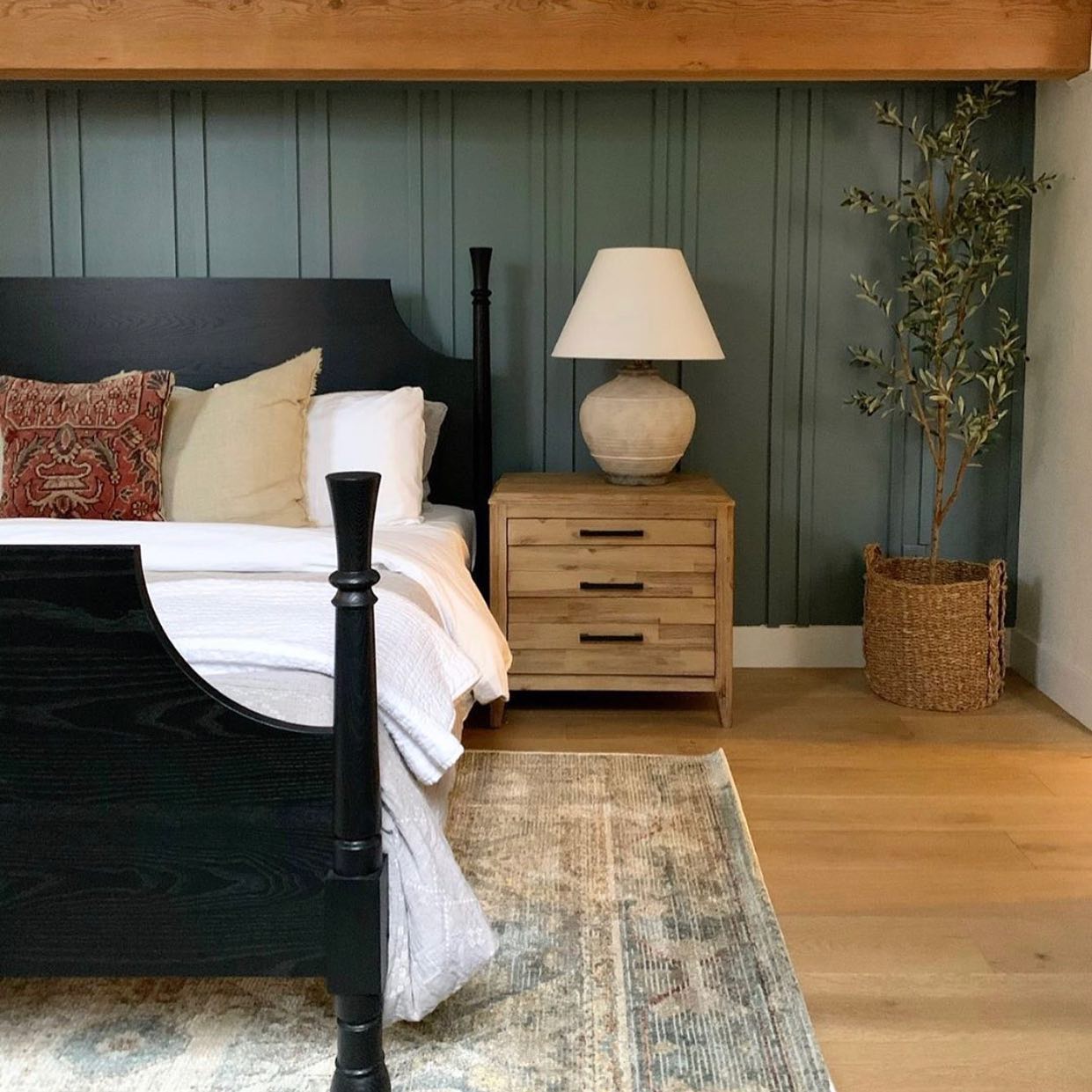 board and batten bedroom