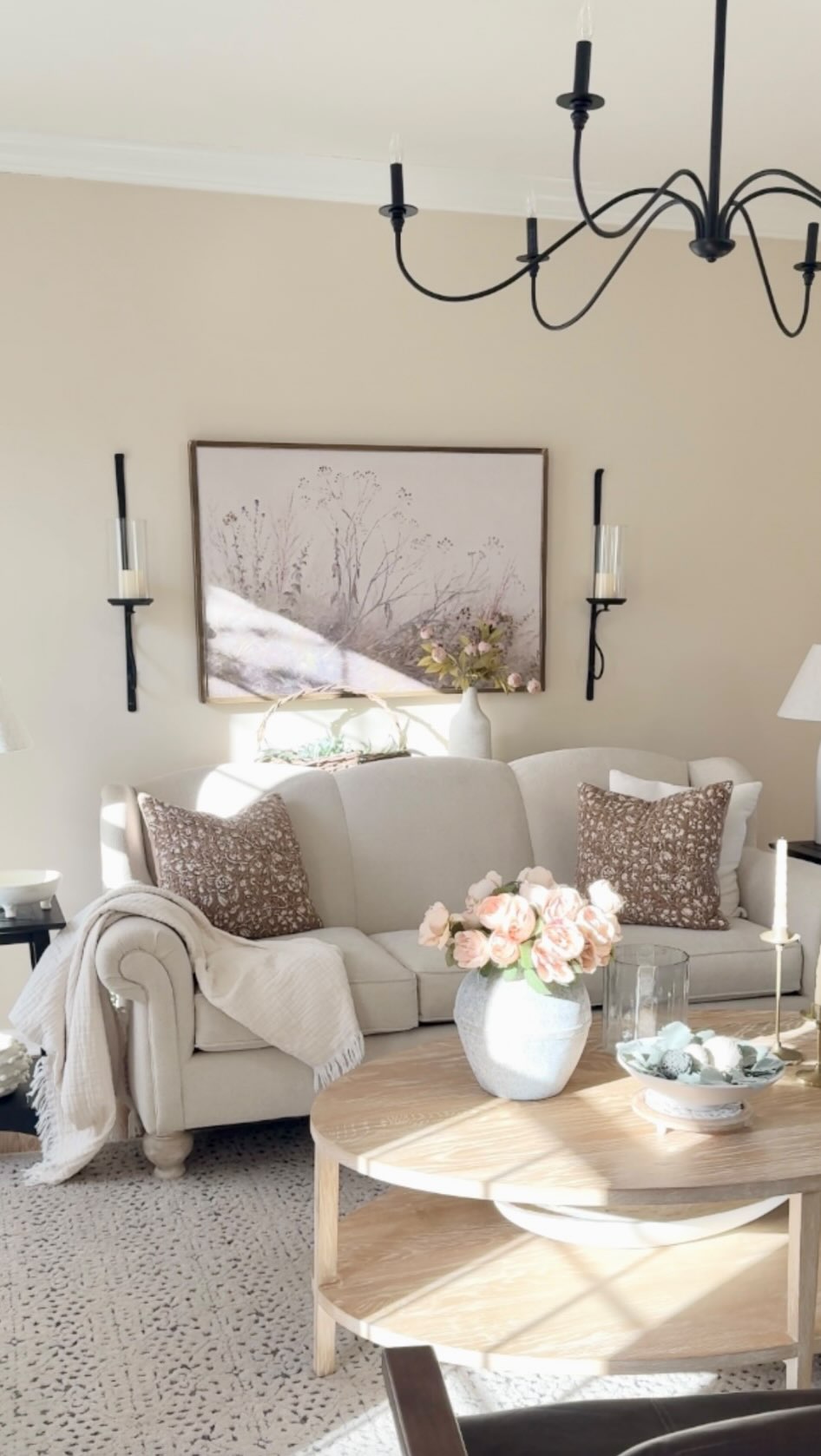 arched mirror living room