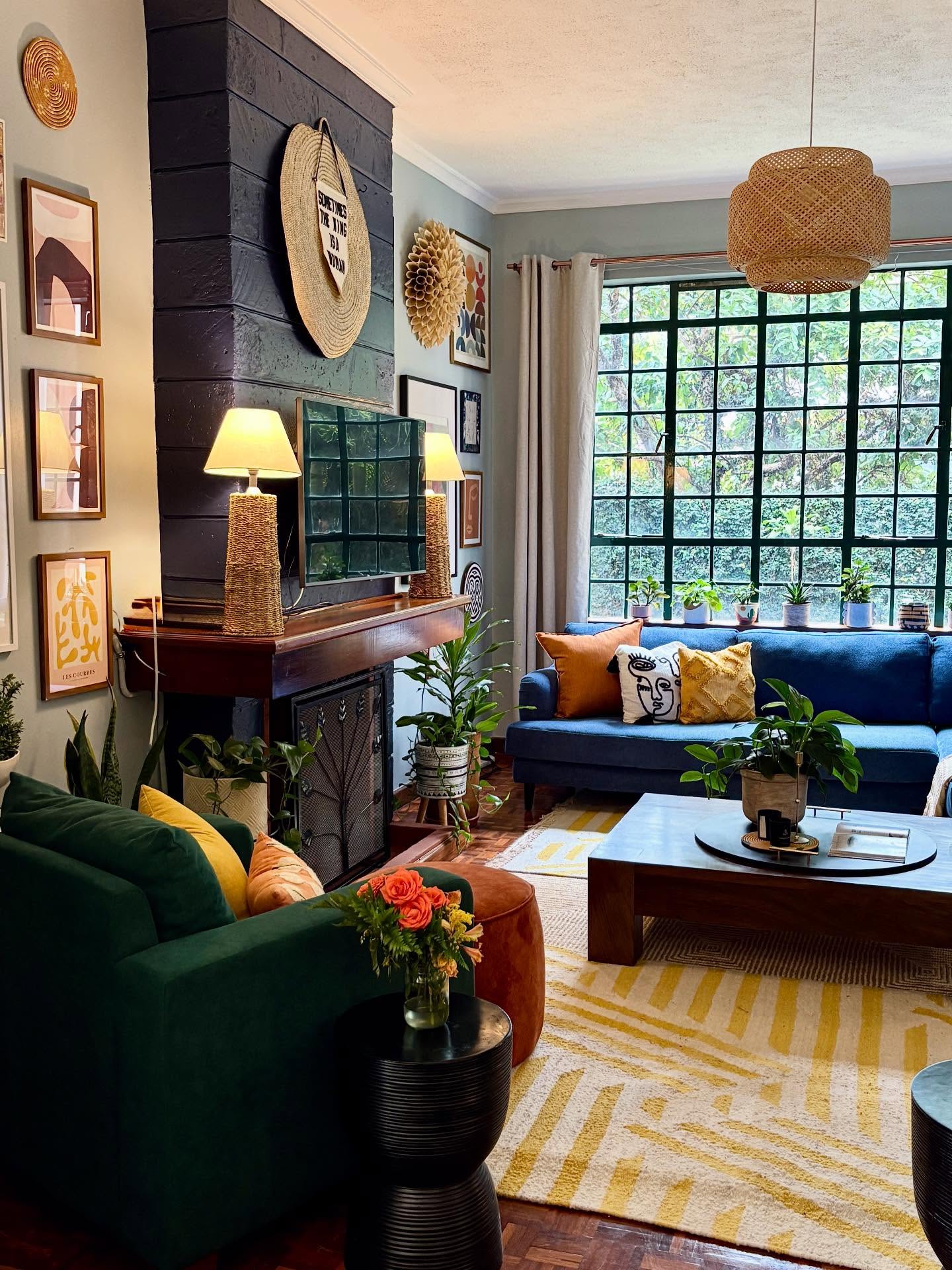 moody living room decor