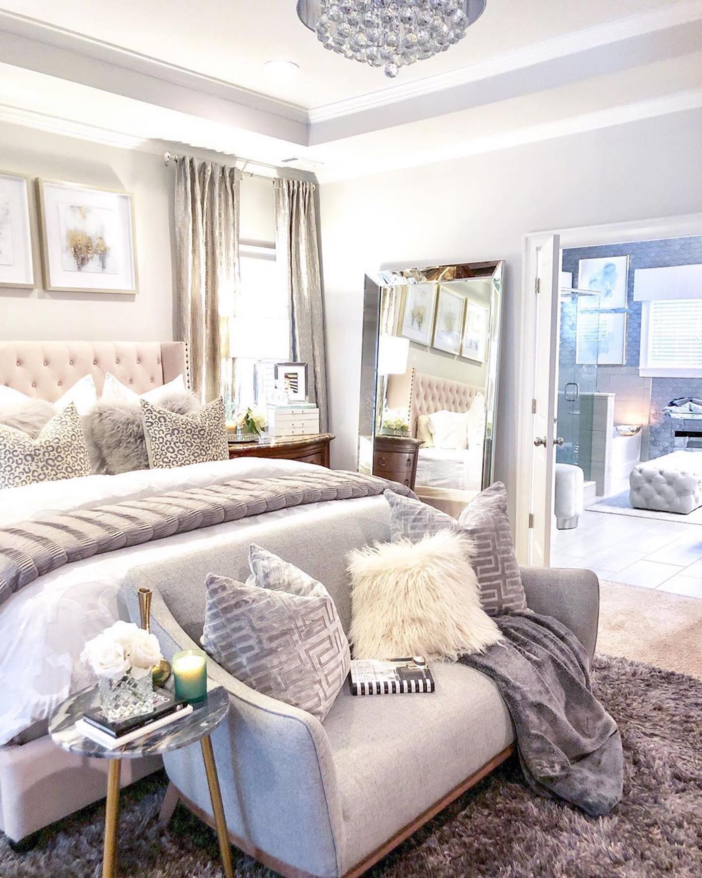 glam bedroom decor