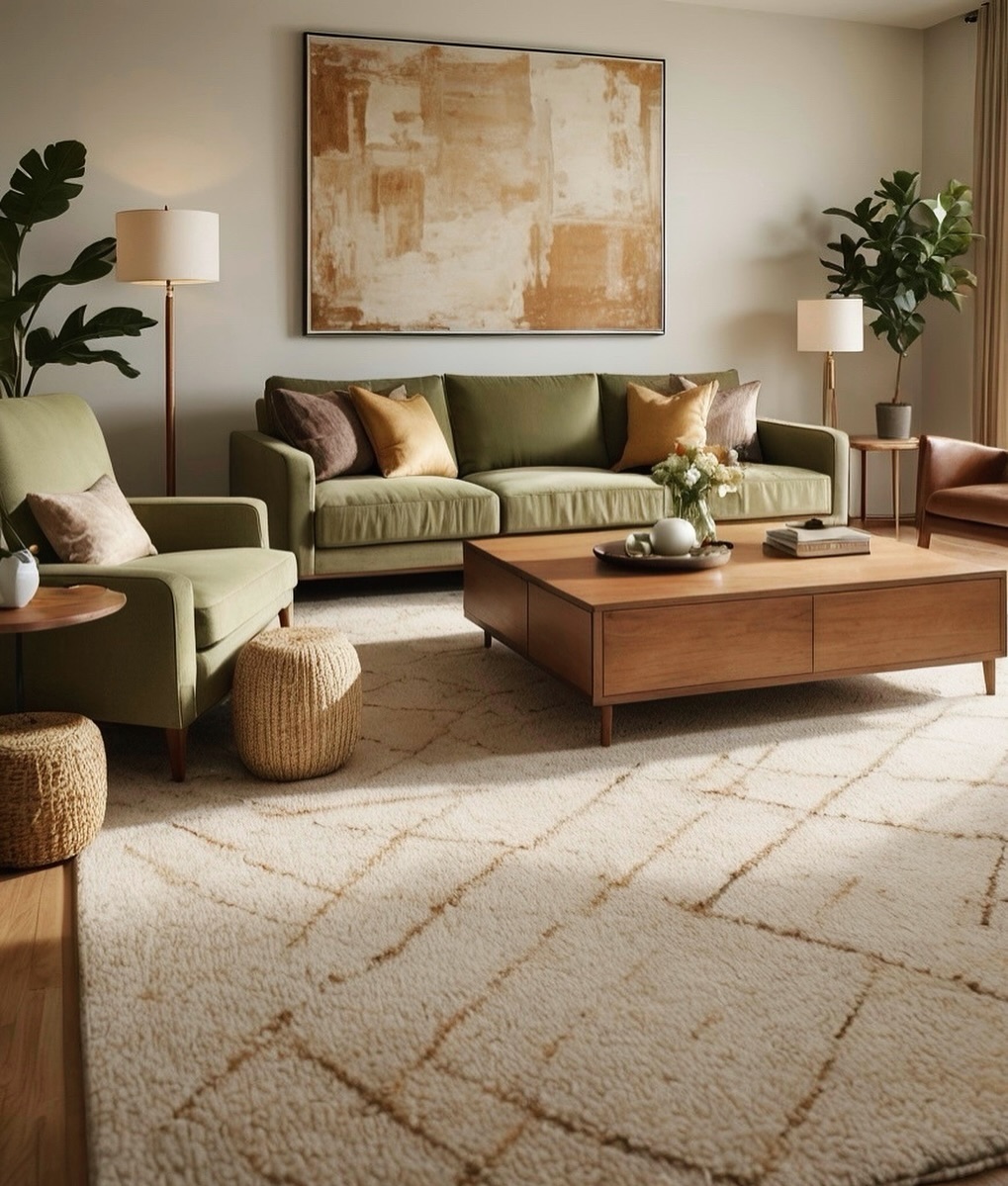 sage green living room