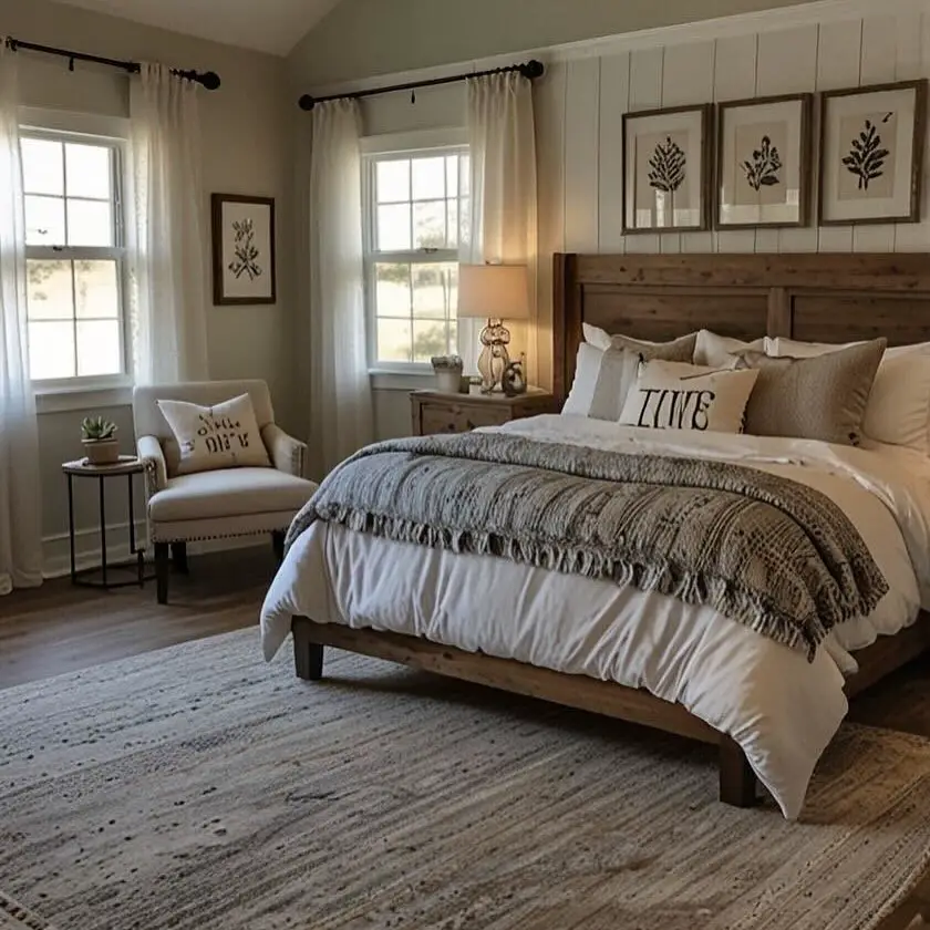 28 Cozy Farmhouse Bedroom Ideas To Copy Now (With Stunning Photos For Every Style) 1 farmhouse bedroom ideas