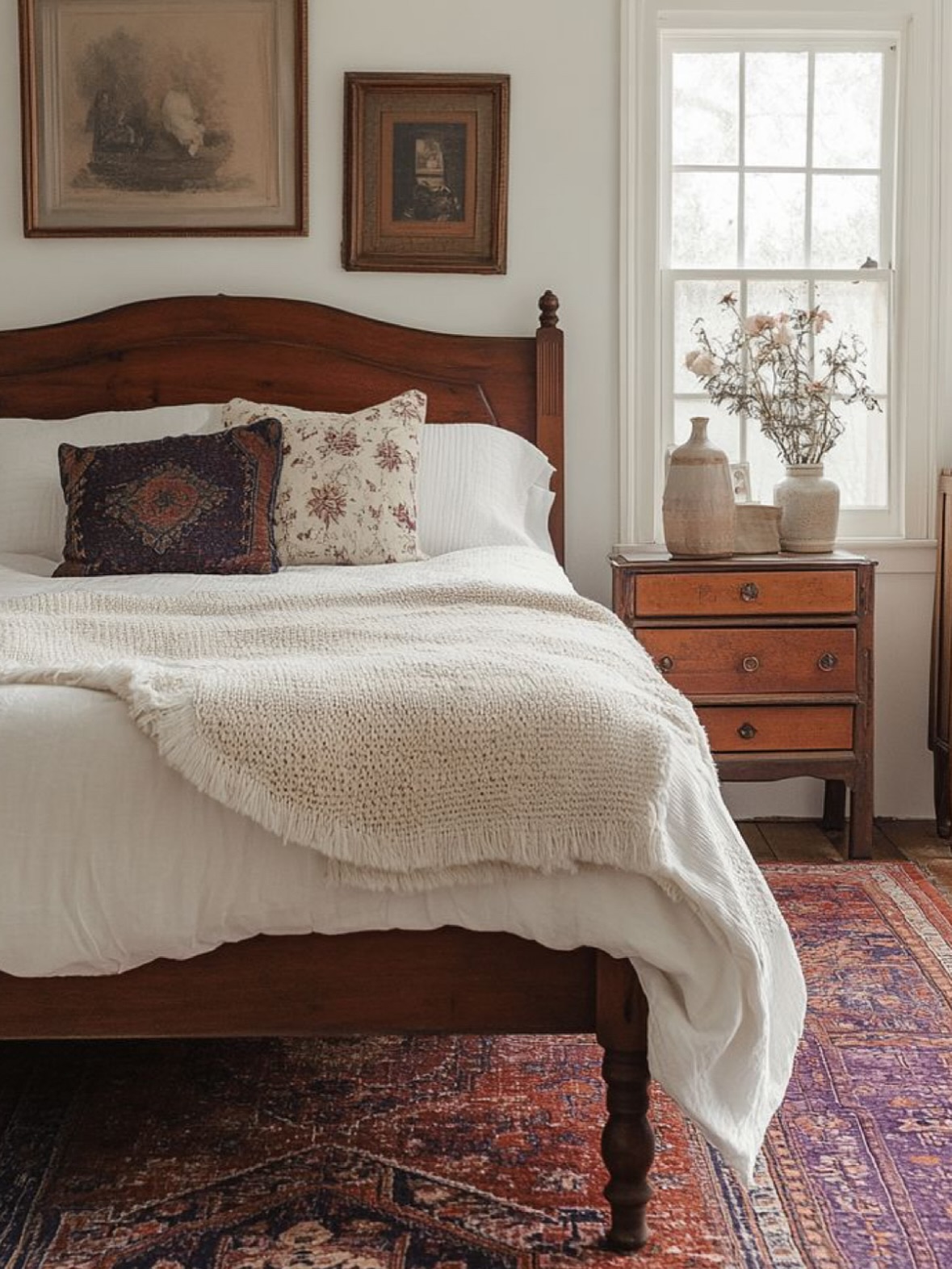 21 Vintage Rug Bedroom Ideas For A Cozy, Character-Filled Retreat (With 21 Inspiring Images) 16 vintage rug bedroom