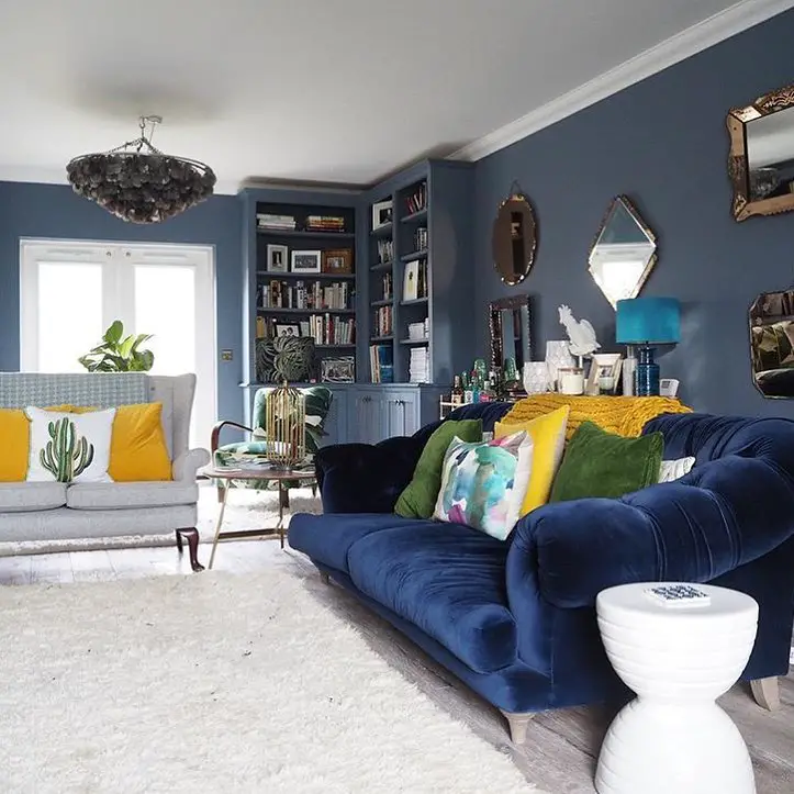 27 Navy Blue Living Room Ideas: Stunning Decor & Styling Tips With 27 Inspiring Images 6 navy blue living room
