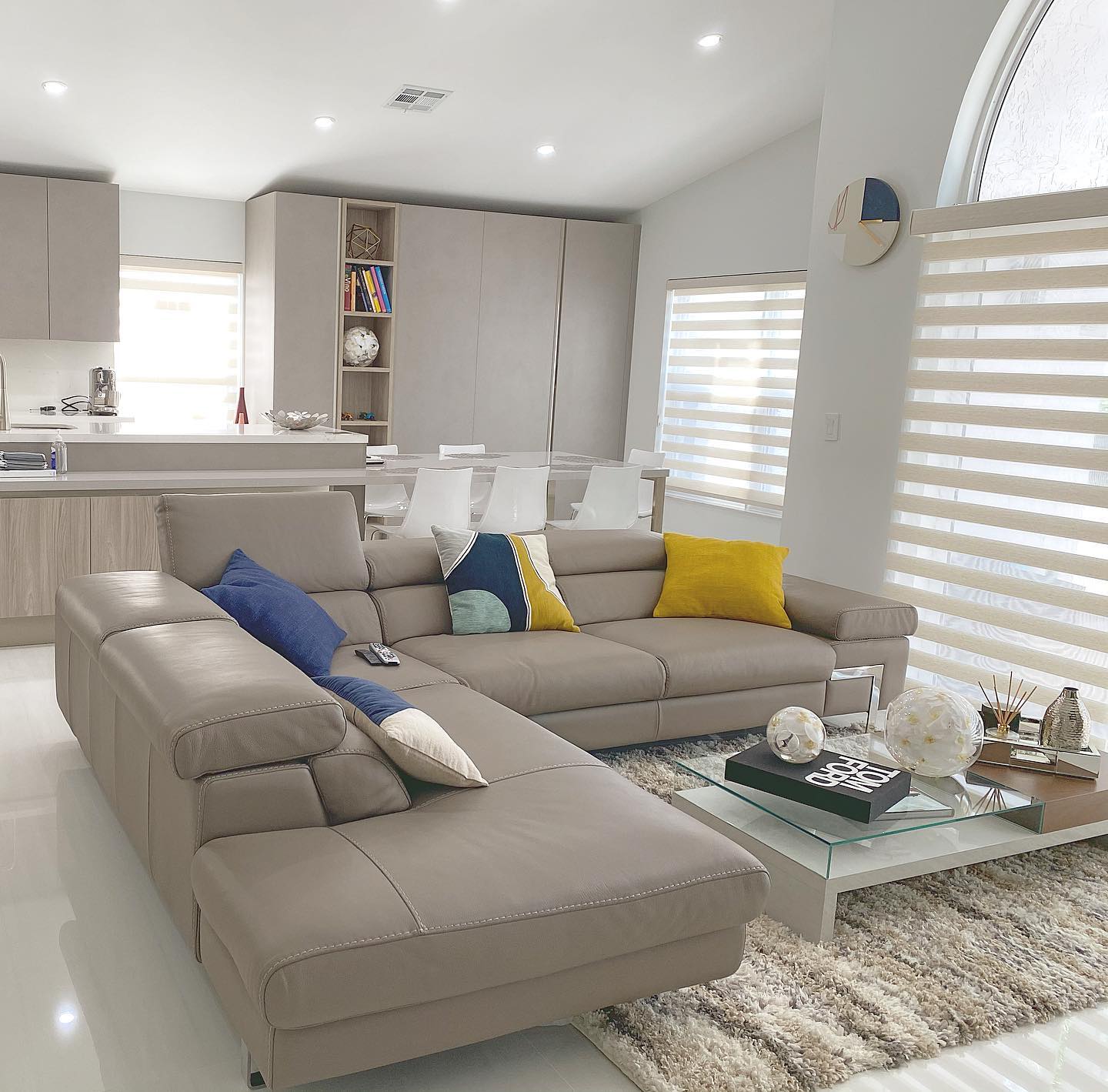 leather sectional living room