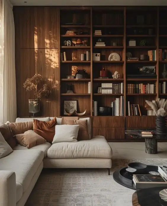 bookshelf styling living room