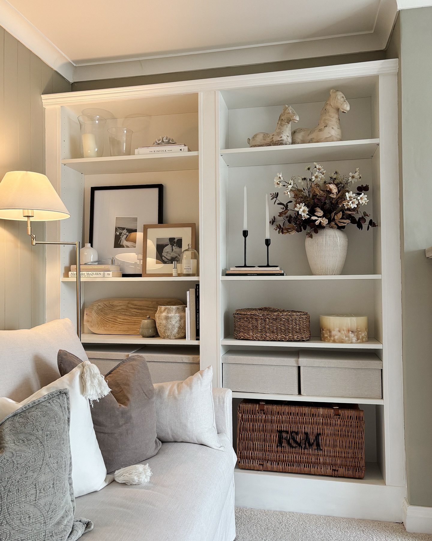 bookshelf styling living room