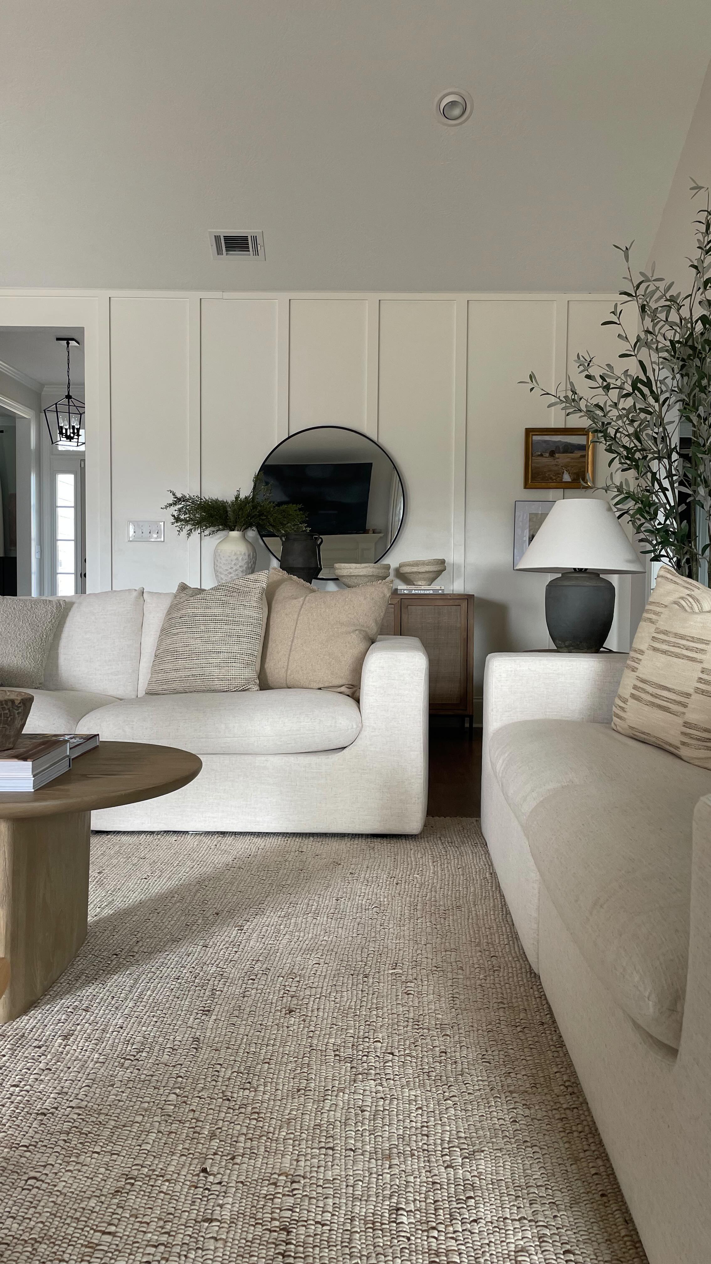 mirror wall living room