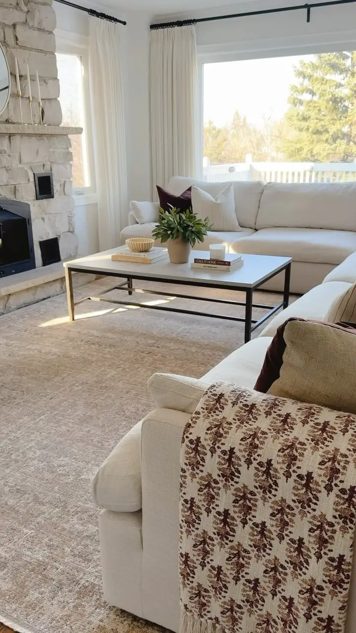 vintage rug living room