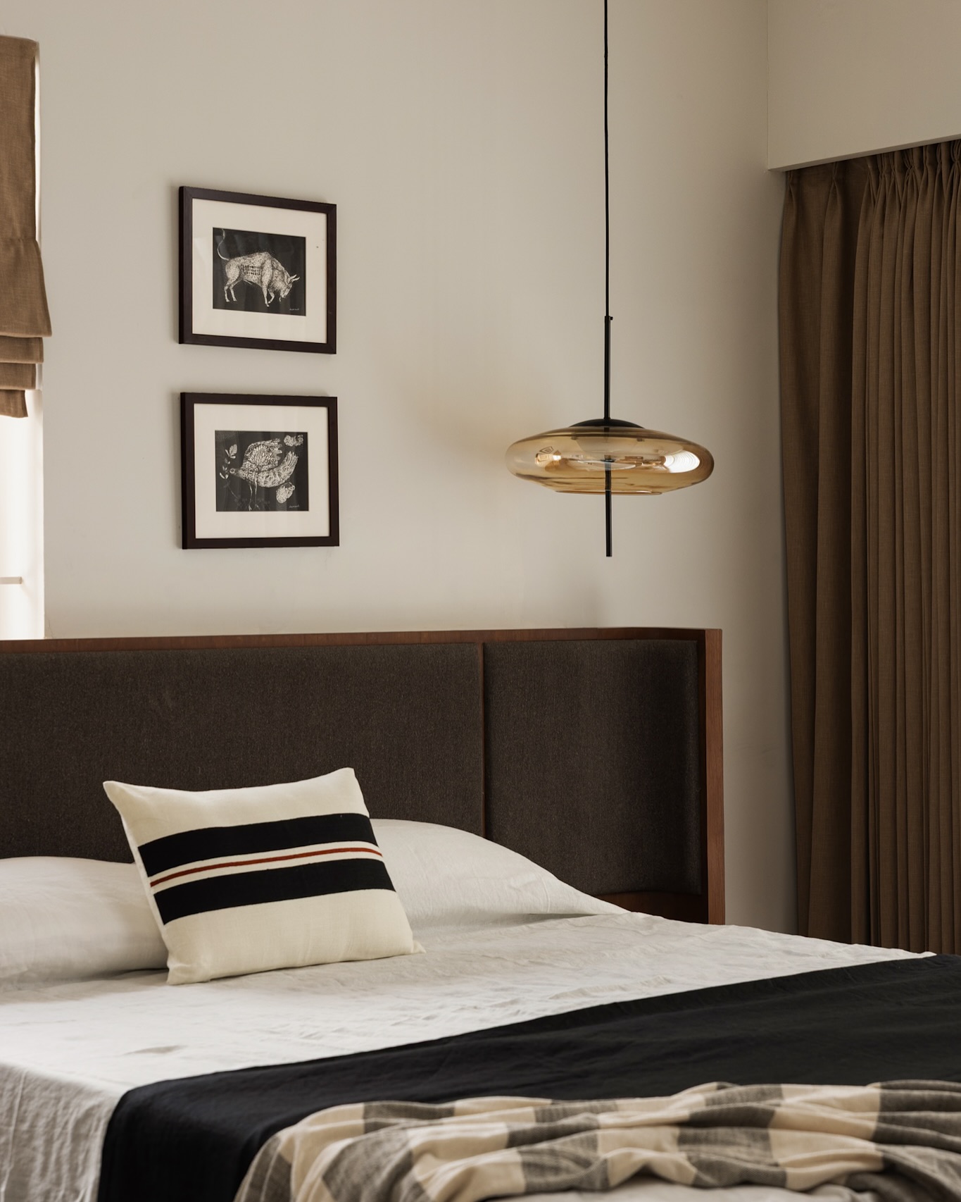 wooden headboard bedroom