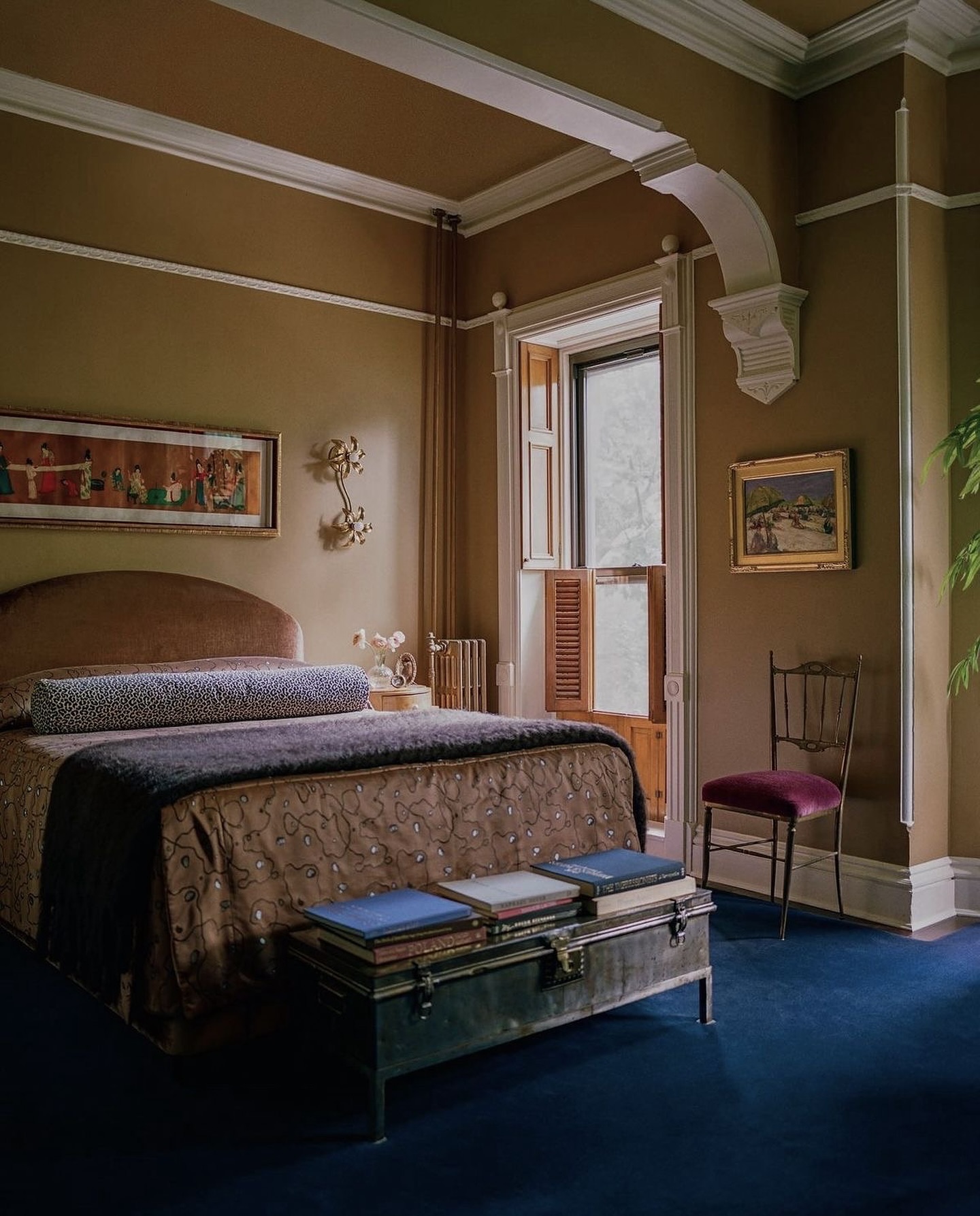velvet headboard bedroom