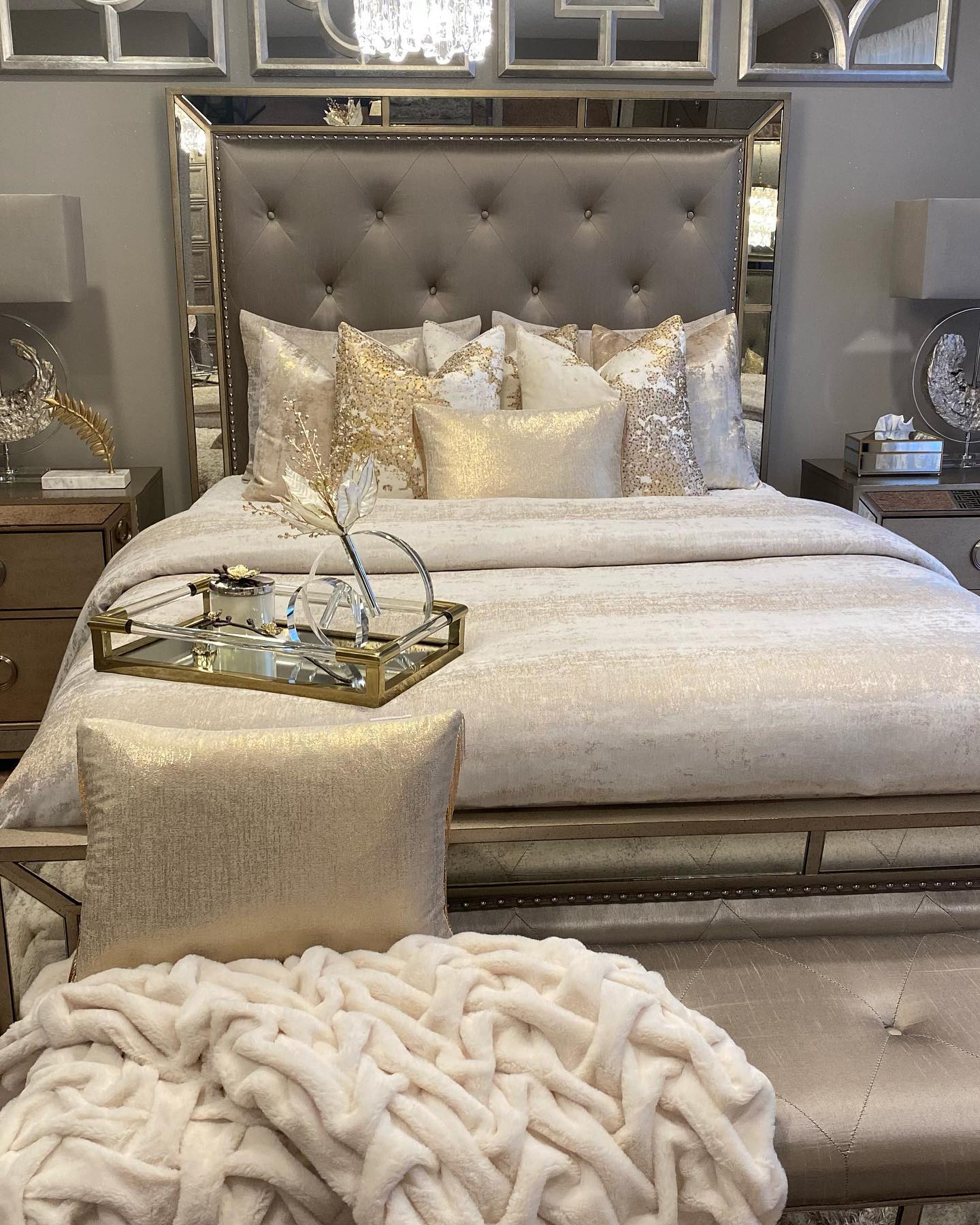 glam bedroom decor