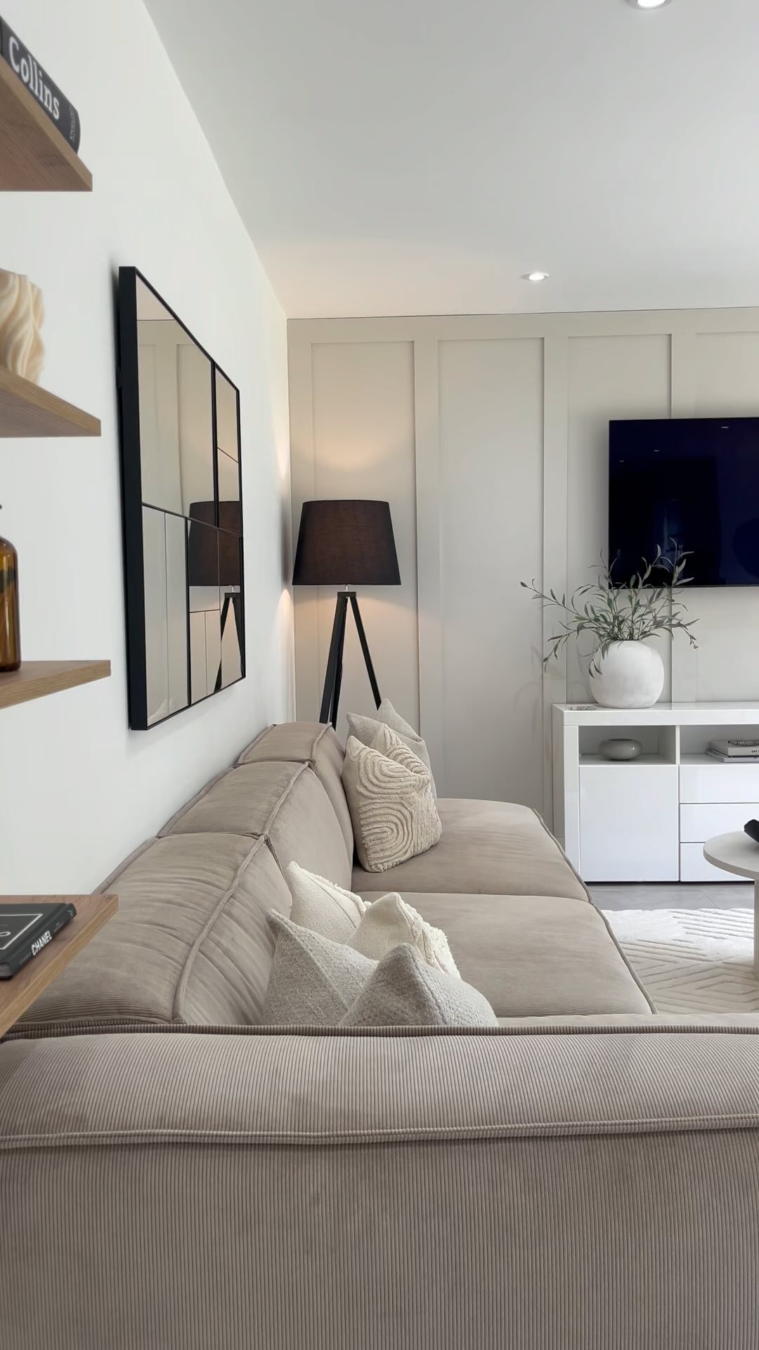 mirror wall living room