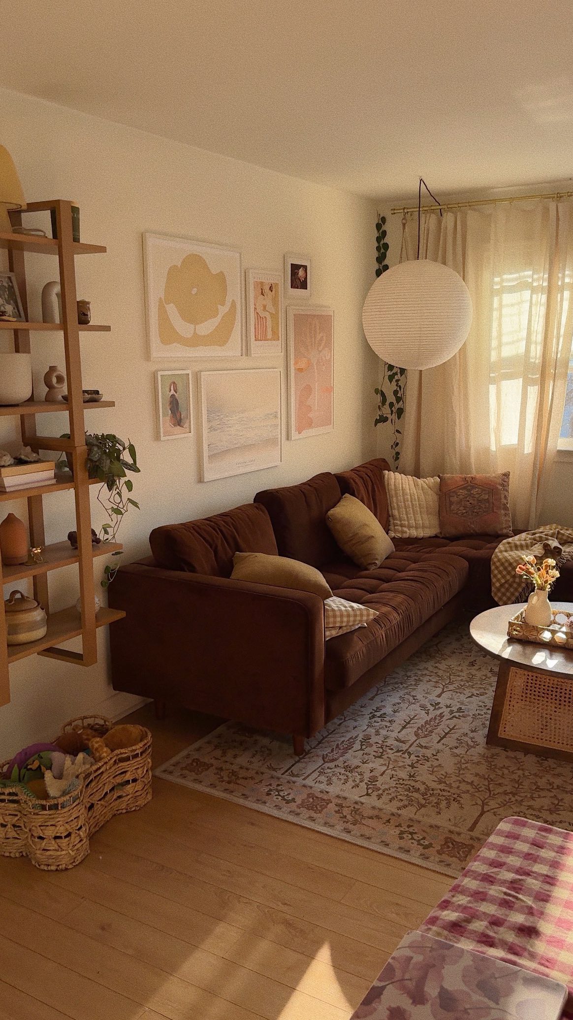 beige living room aesthetic