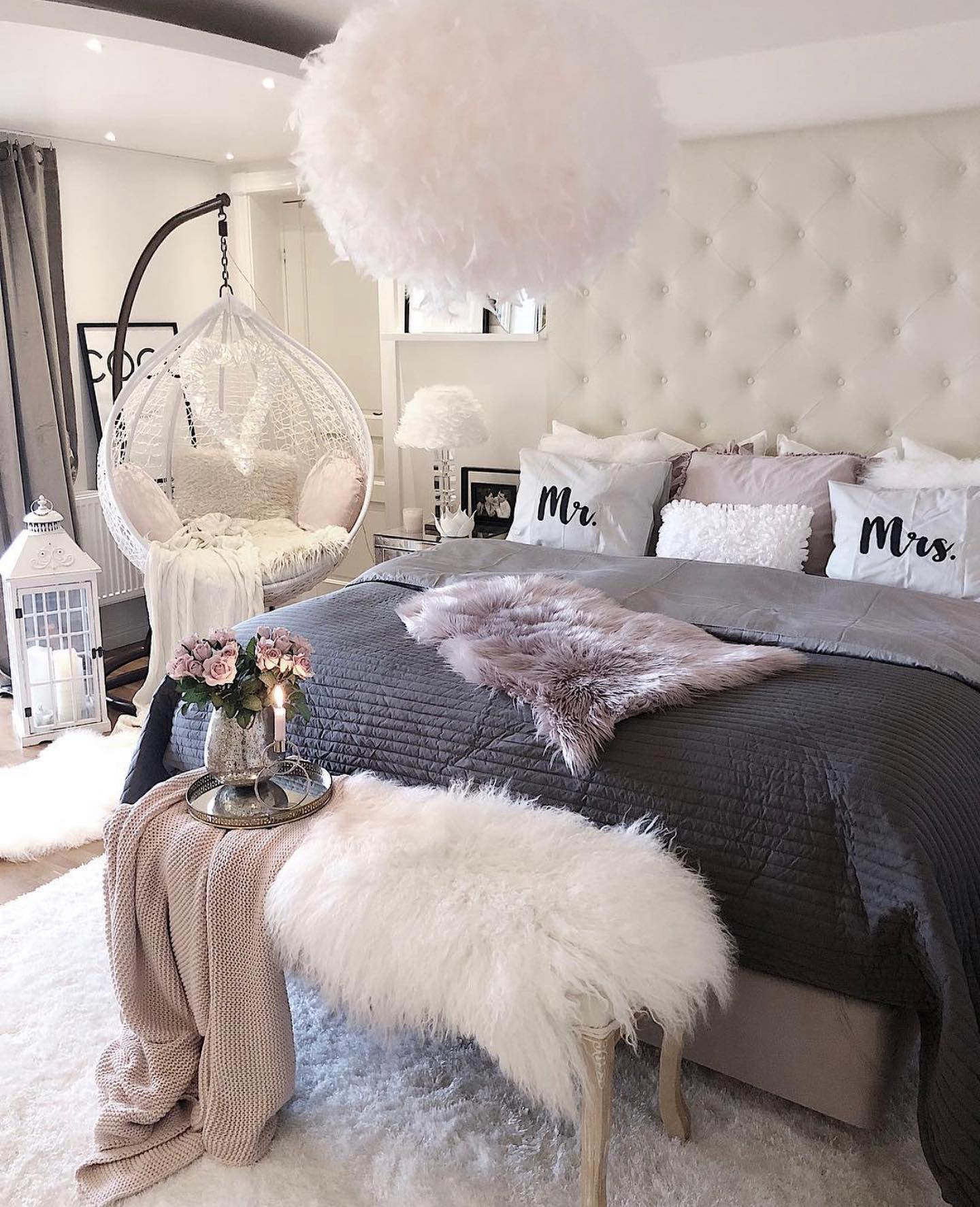 glam bedroom decor