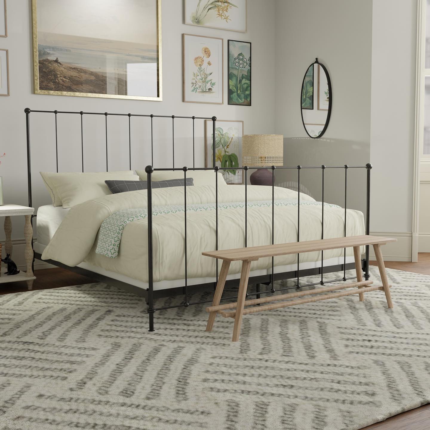 wrought iron bed bedroom