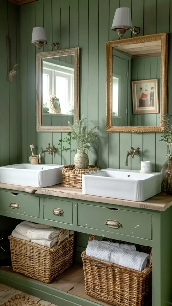 sage green living room