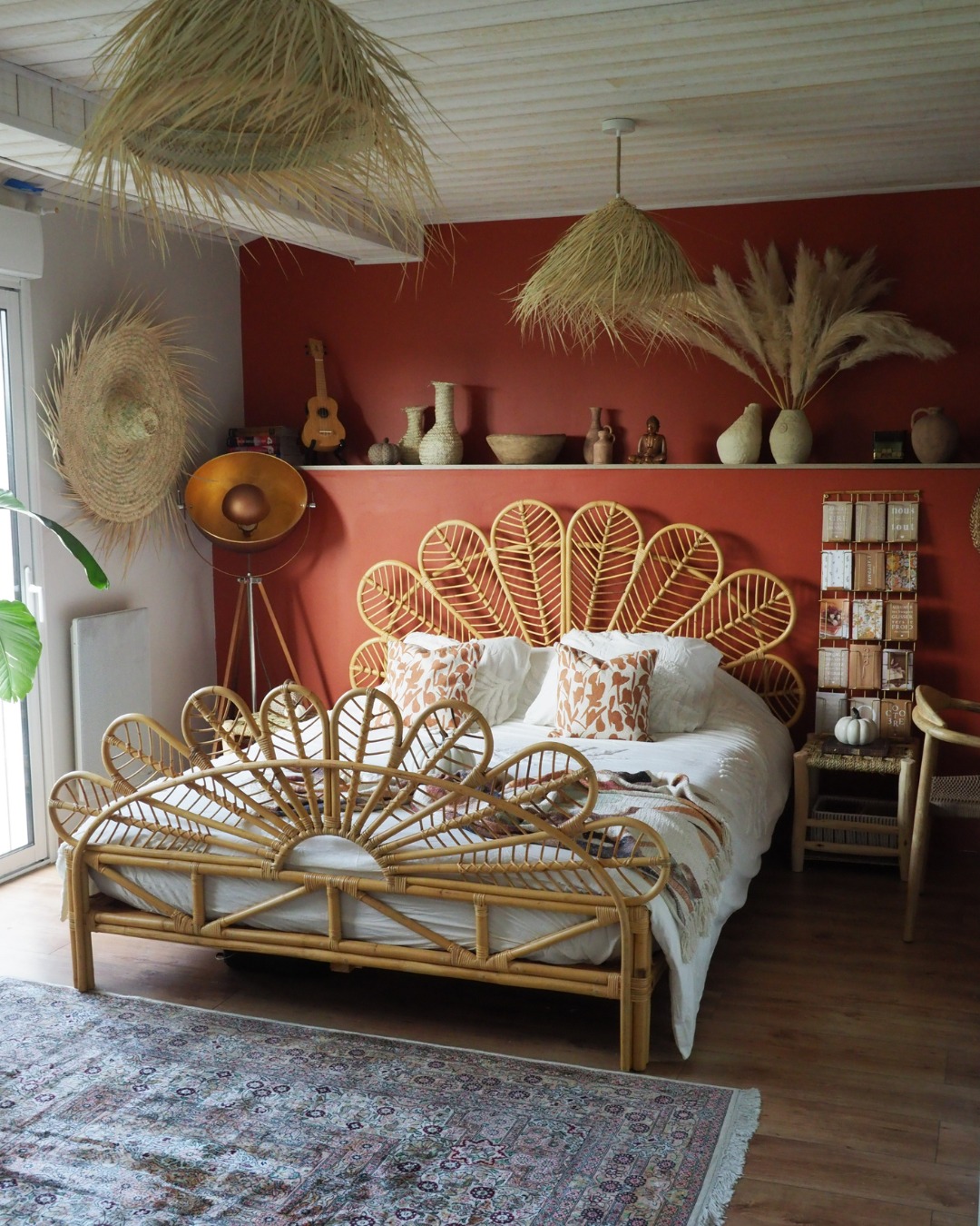 rattan headboard bedroom