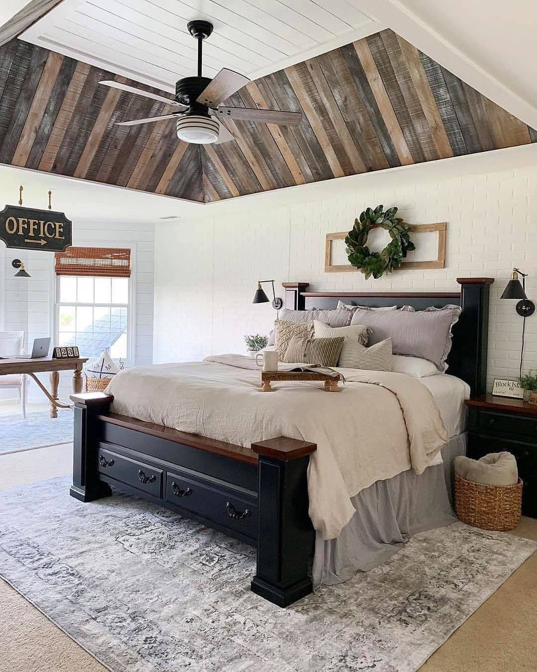 vaulted ceiling bedroom