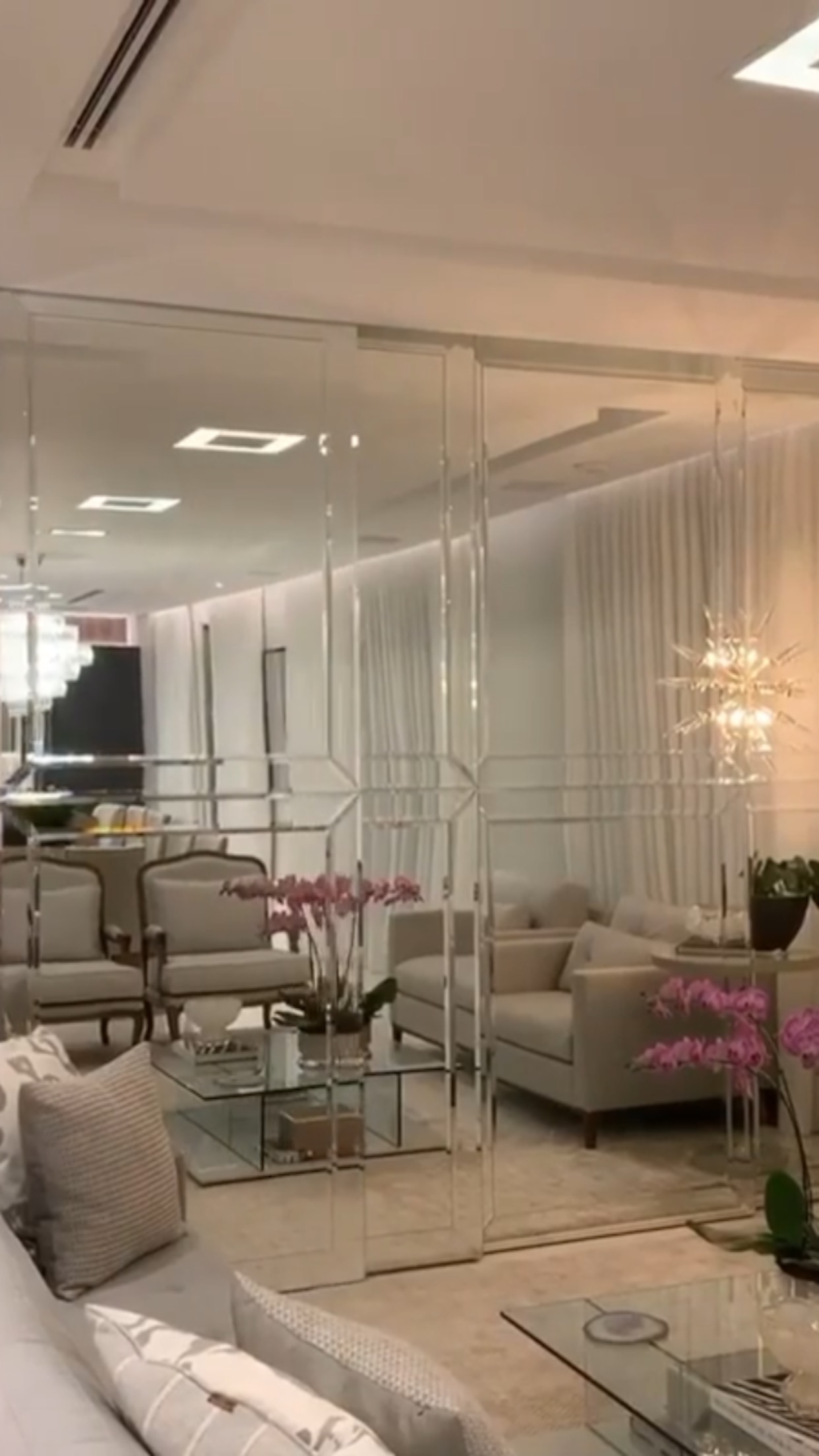 mirror wall living room