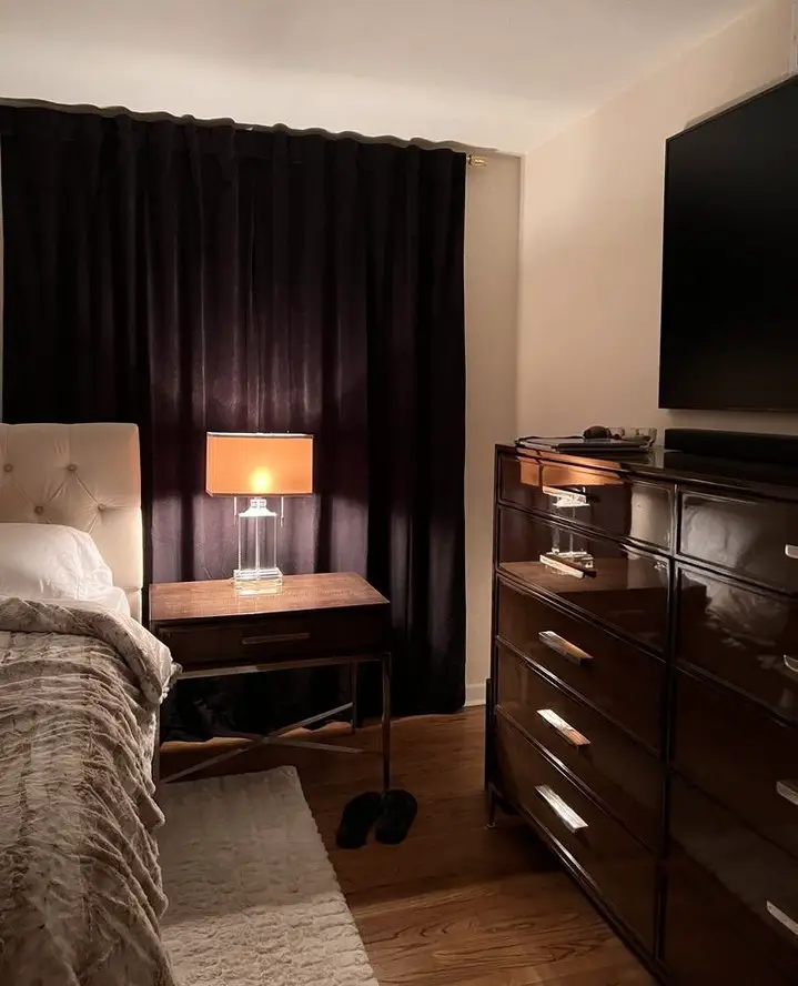 velvet curtains bedroom