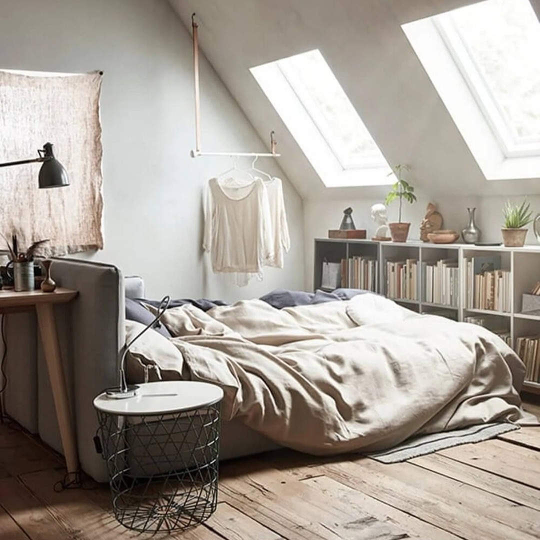 sloped ceiling bedroom