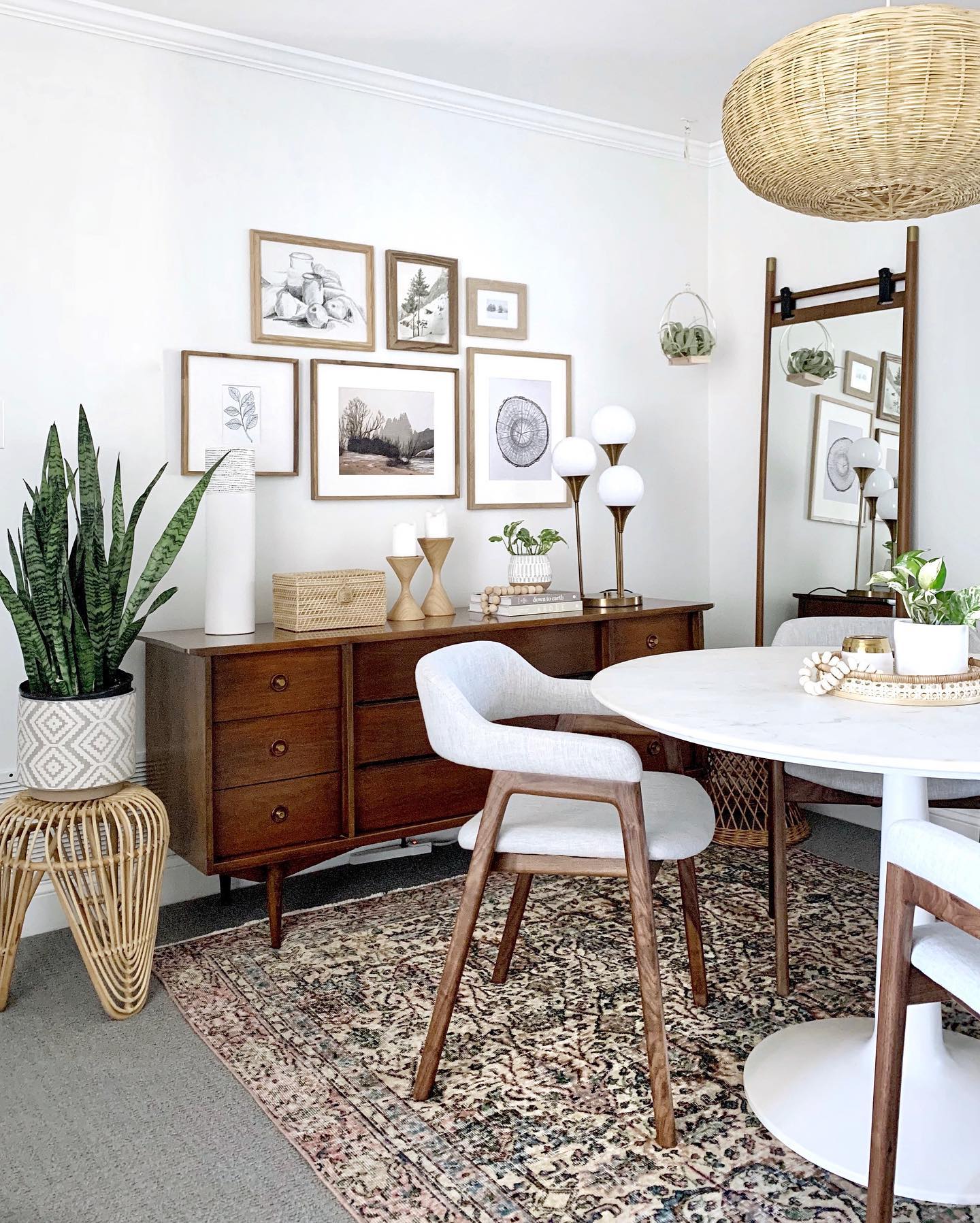 vintage rug living room