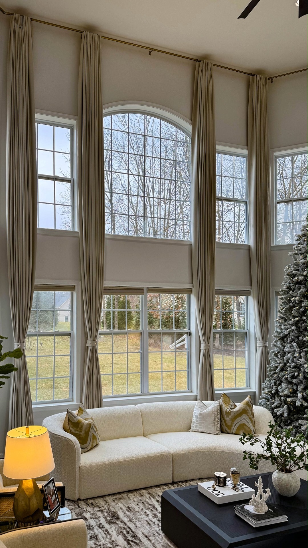 floor to ceiling curtains living room