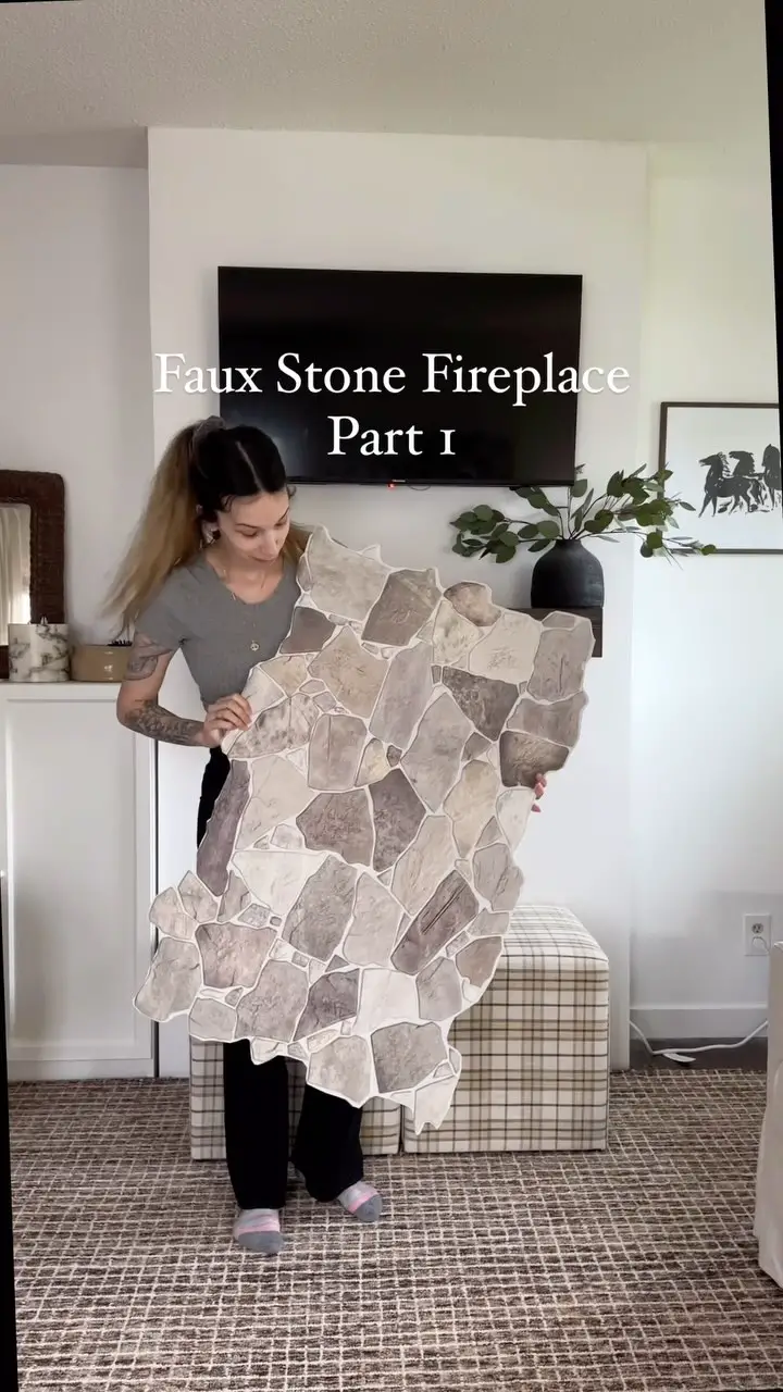 stone fireplace living room