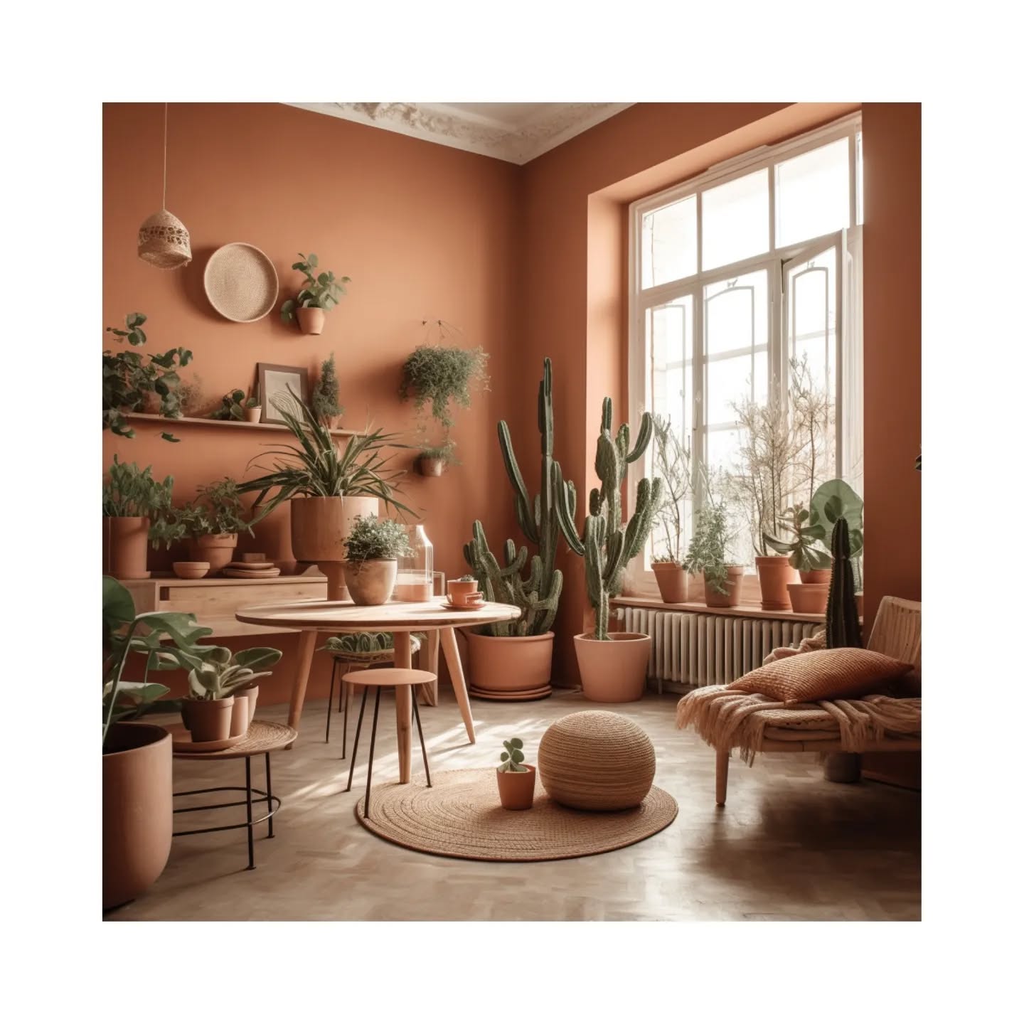 terracotta living room