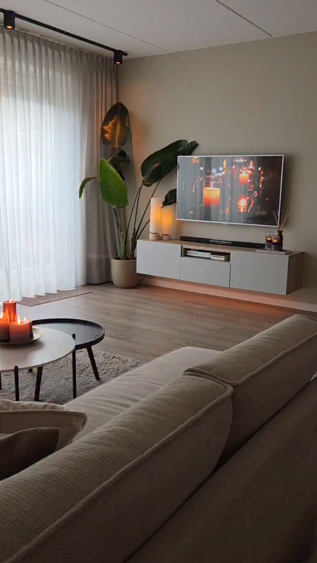 beige living room aesthetic