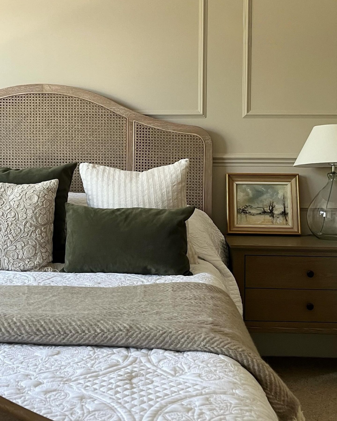 rattan headboard bedroom