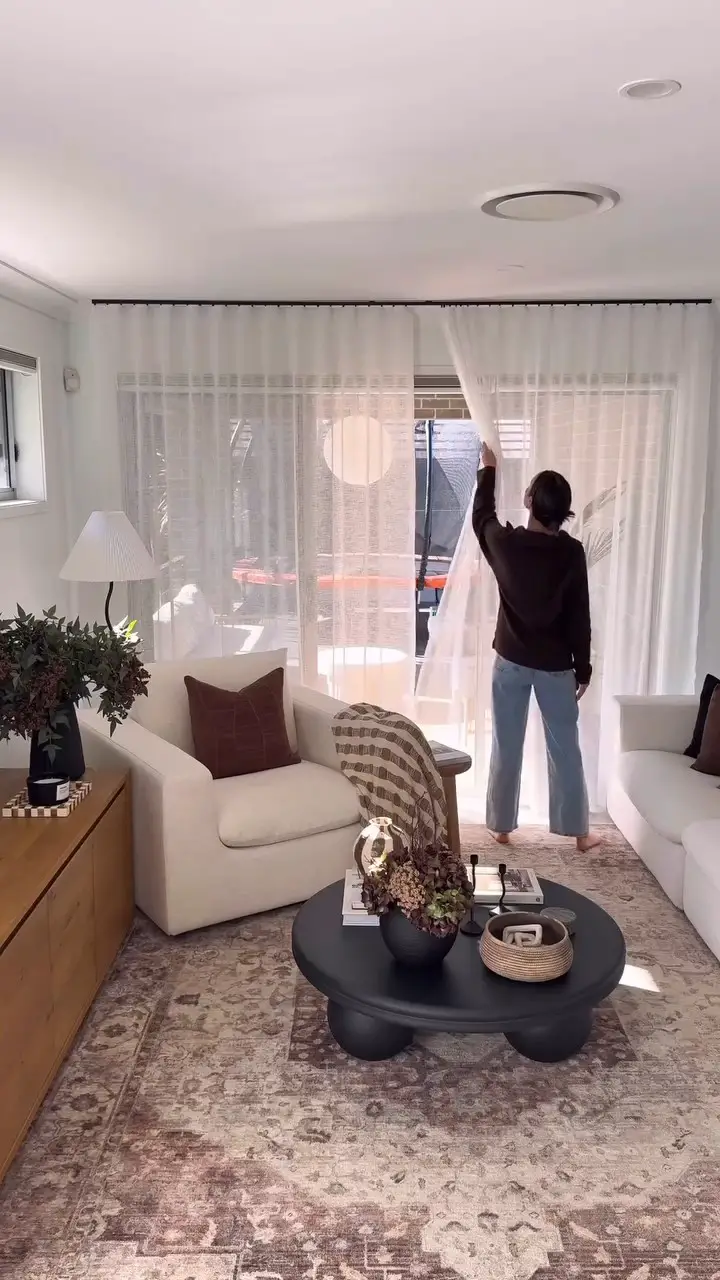 floor to ceiling curtains living room