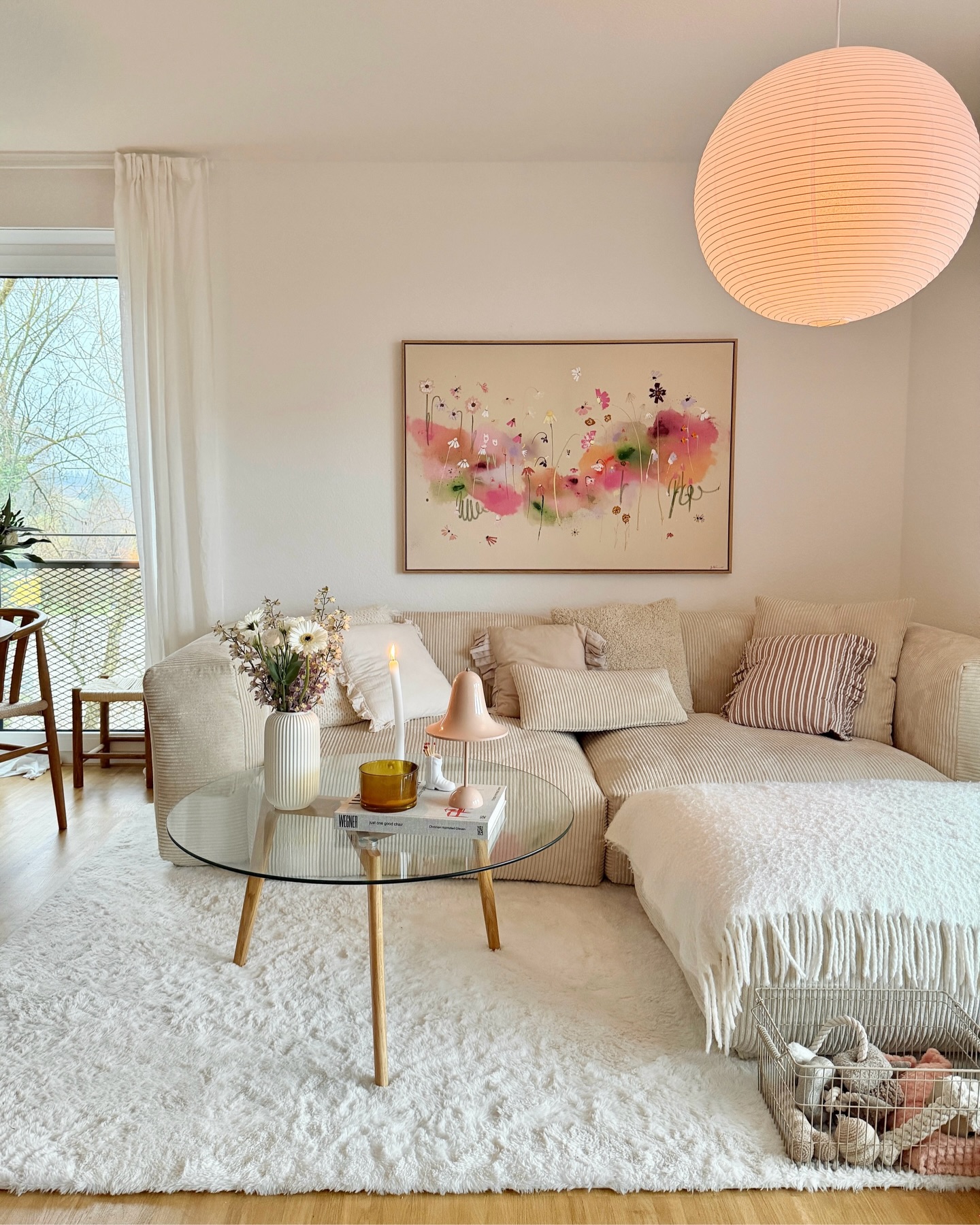 beige living room aesthetic