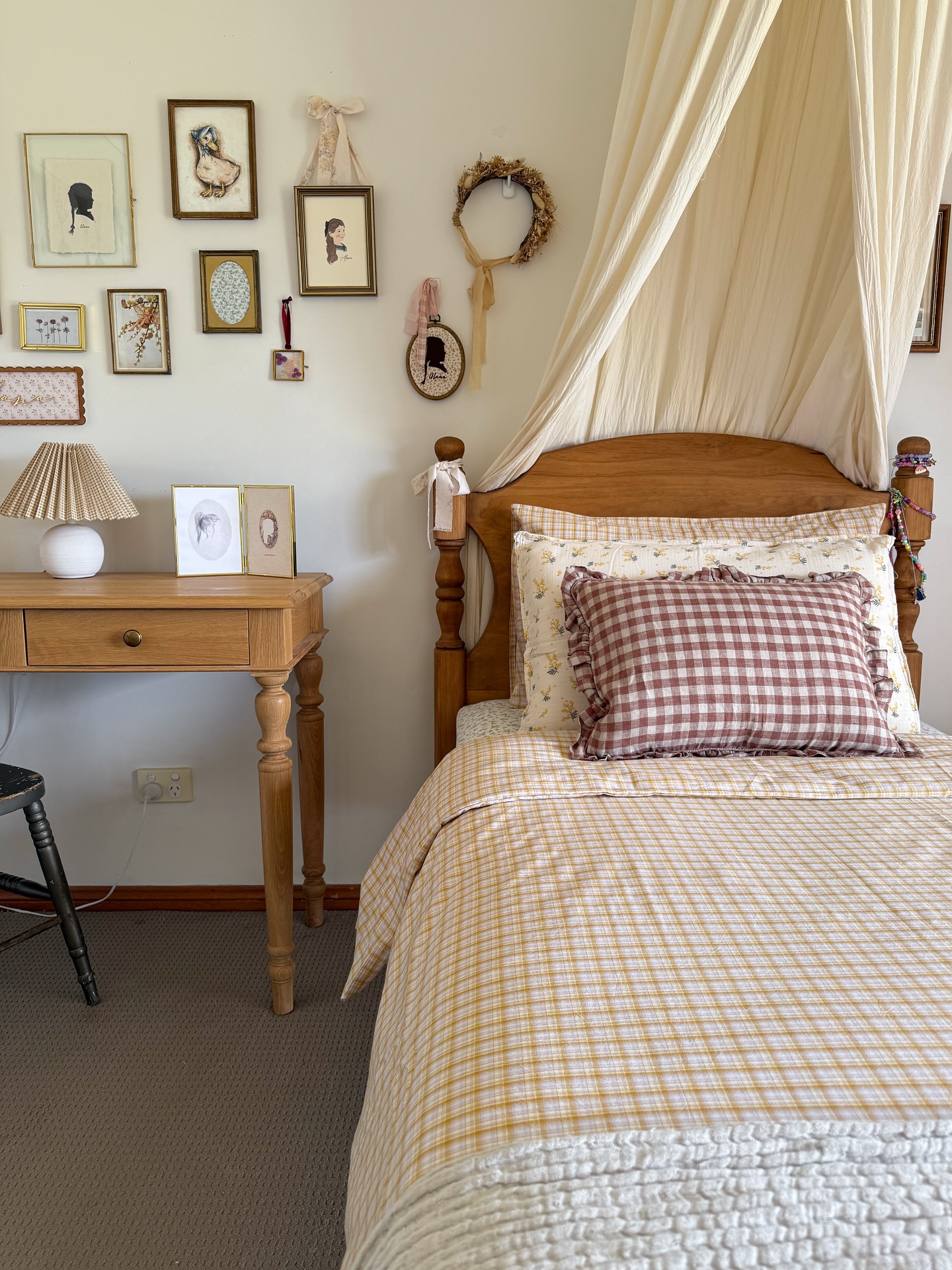 grey and white bedroom