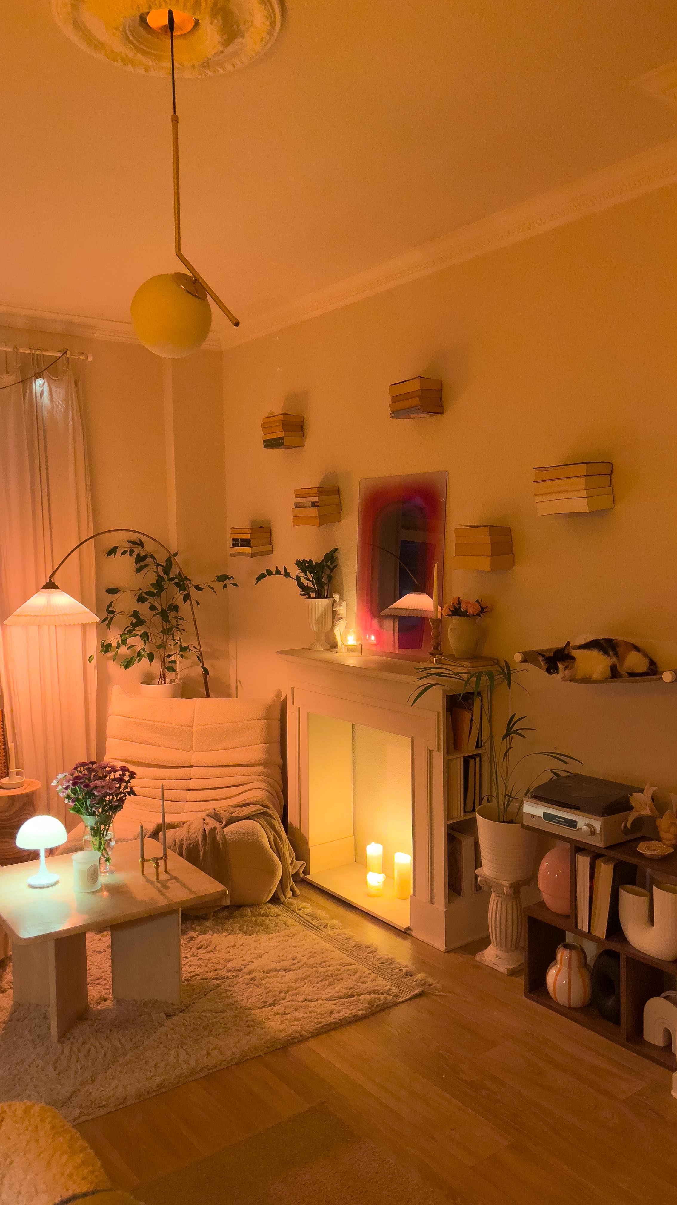 beige living room aesthetic