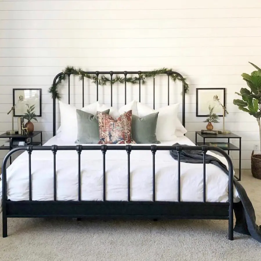 wrought iron bed bedroom