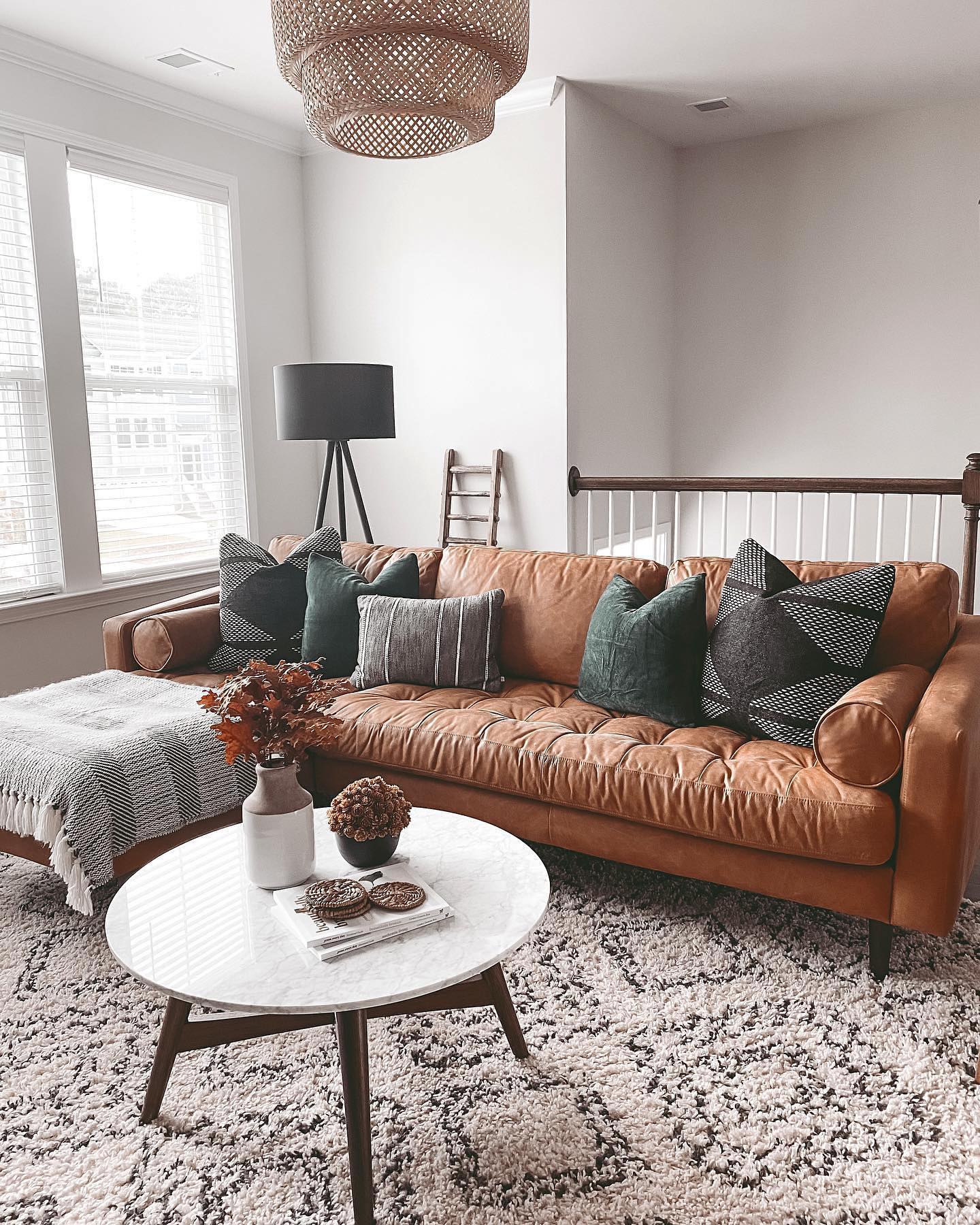 leather sectional living room
