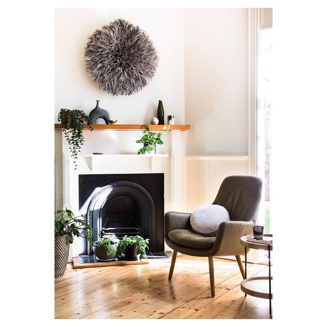 leather armchair living room