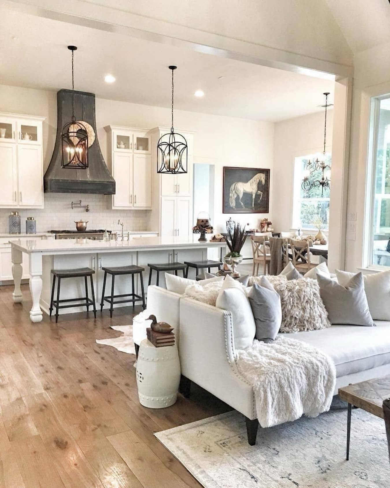 open concept living room