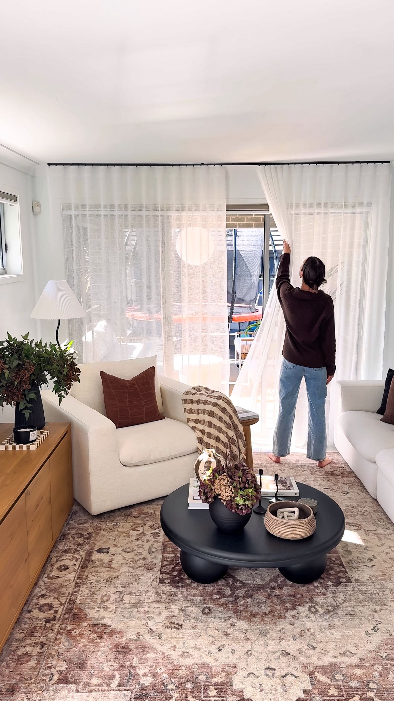 floor to ceiling curtains living room