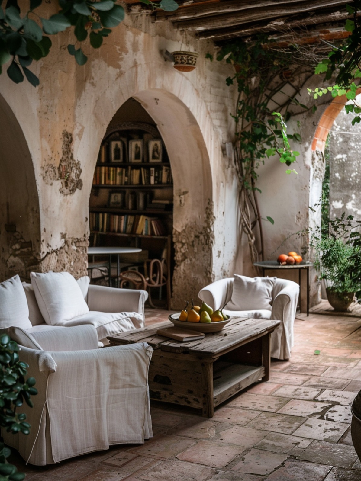 terracotta living room