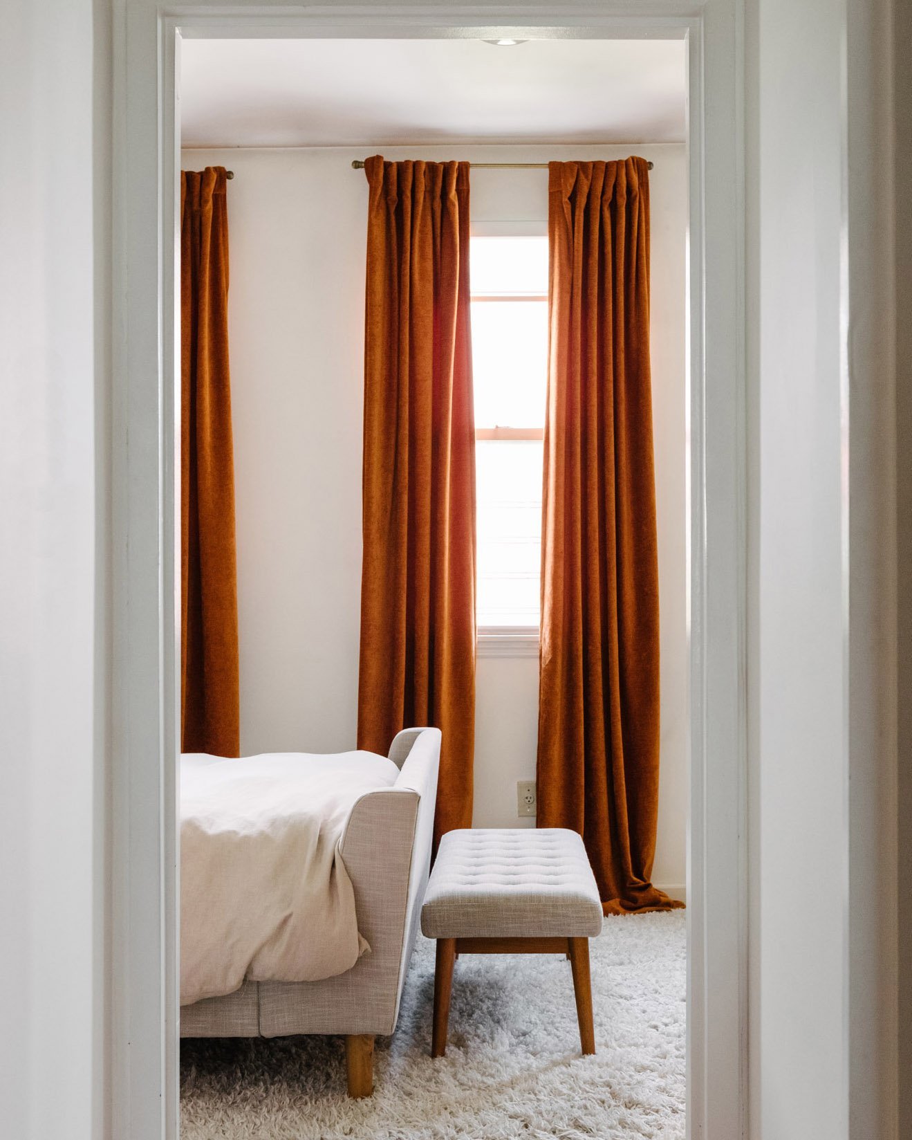 velvet curtains bedroom