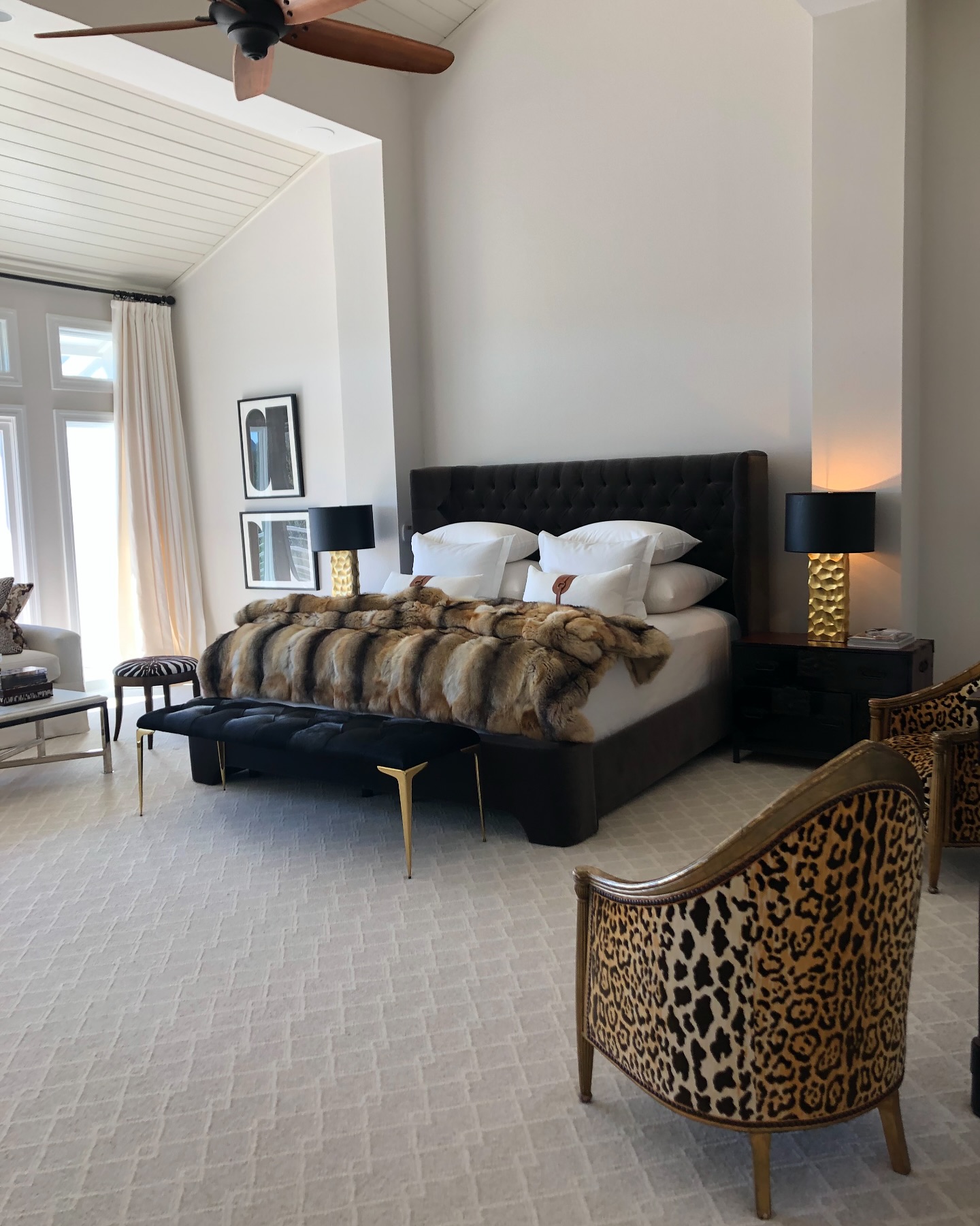 velvet headboard bedroom