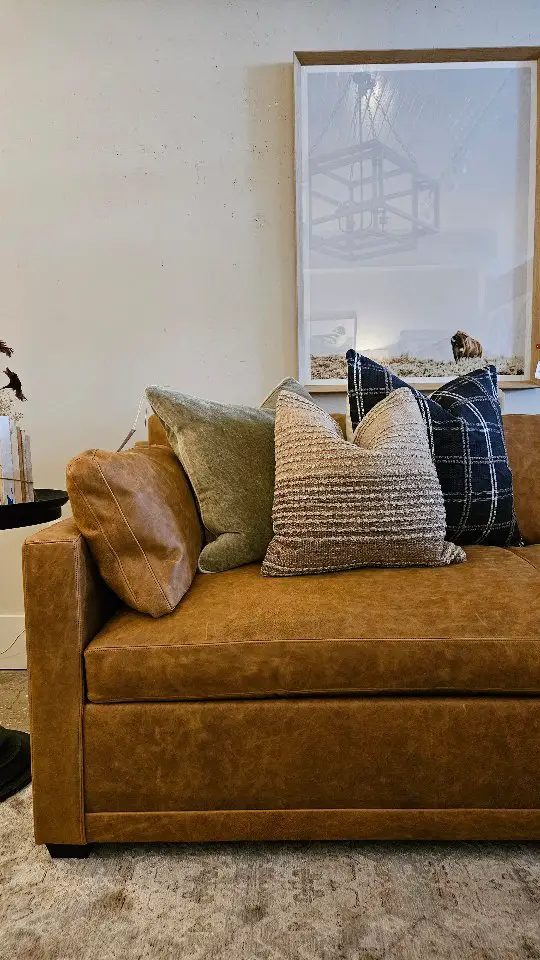 leather sectional living room