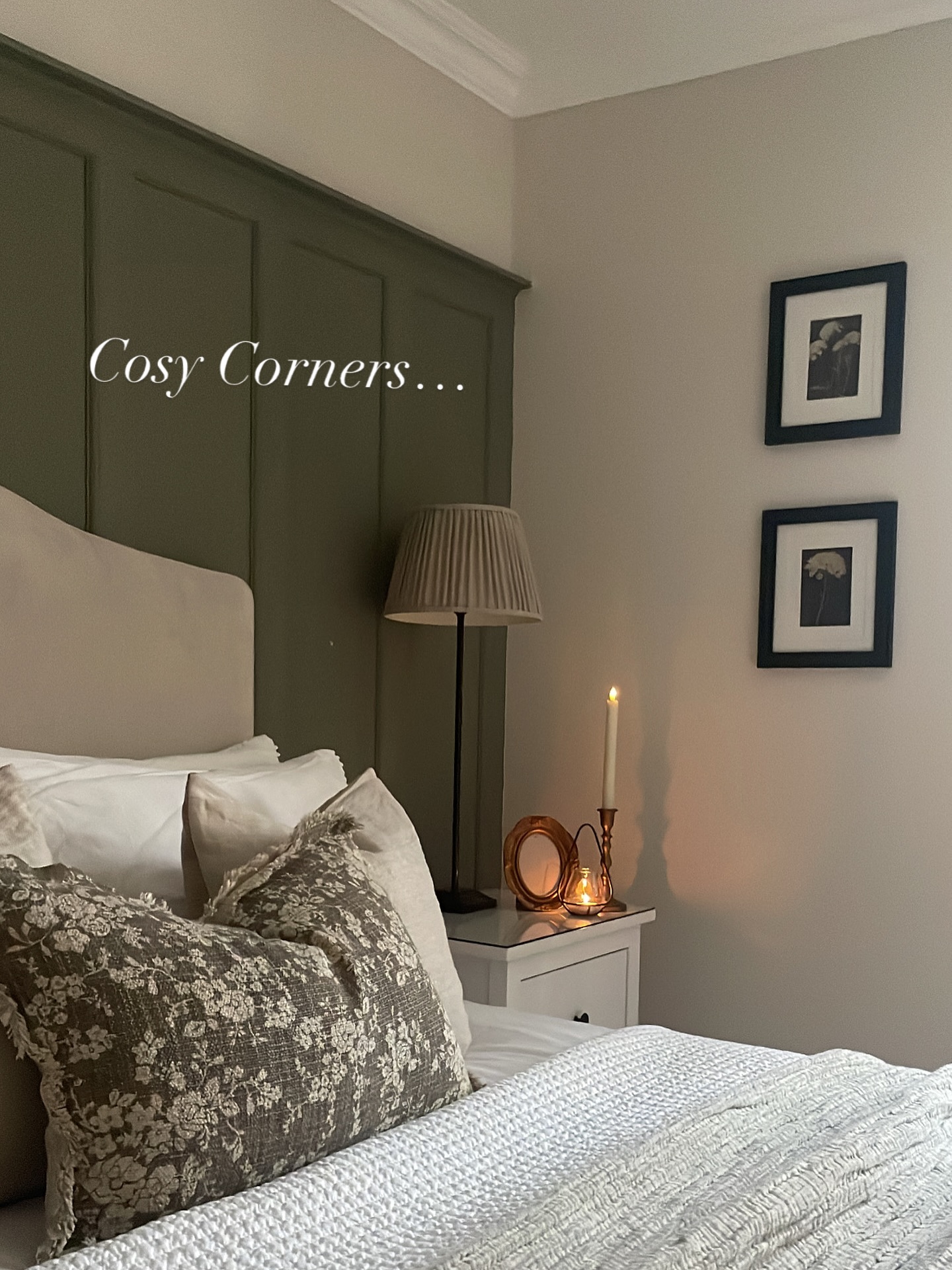 brown and cream bedroom