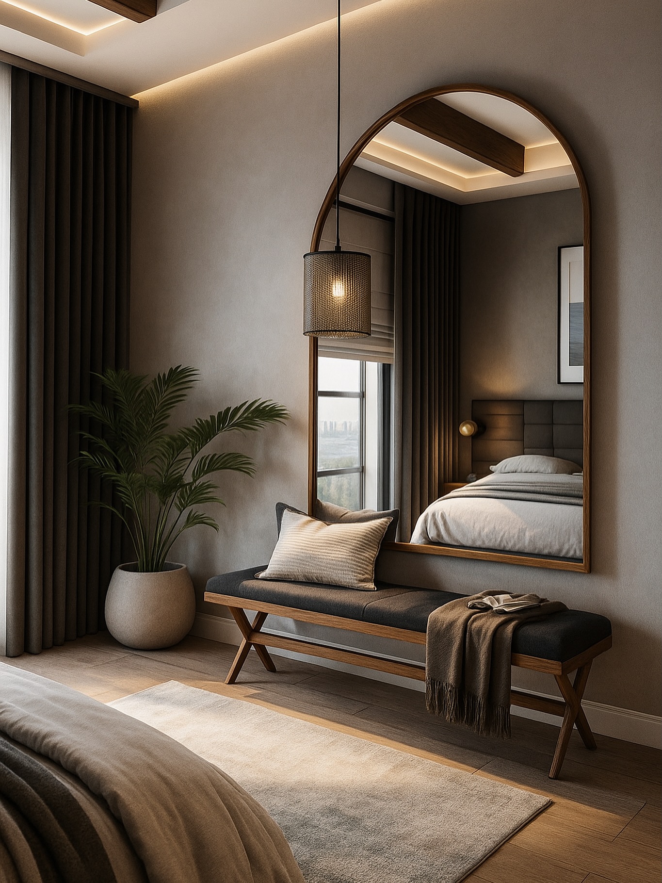 mirror wall living room