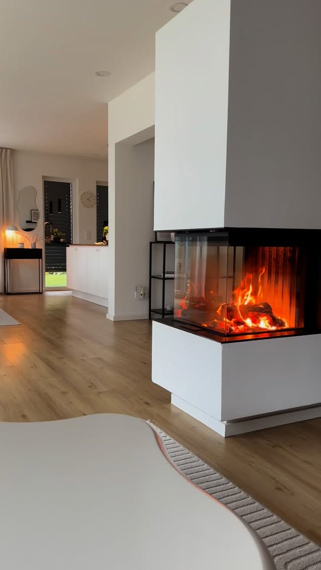 stone fireplace living room